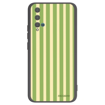 Picasee Huawei Nova 5T Hülle - Schwarzes Silikon - Lines Matcha