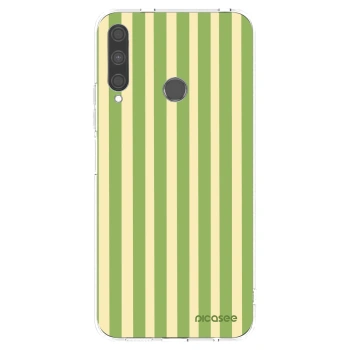 Picasee Huawei P40 Lite E Hülle - Transparentes Silikon - Lines Matcha