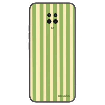 Picasee Xiaomi Redmi Note 9S Hülle - Schwarzes Silikon - Lines Matcha