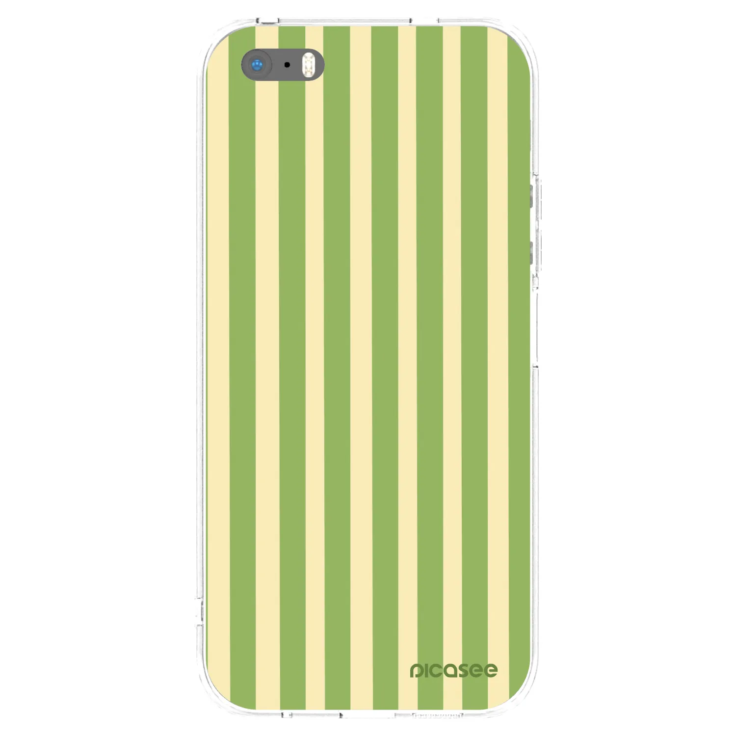 Picasee Apple iPhone 5/5S/SE Hülle - Transparentes Silikon - Lines Matcha