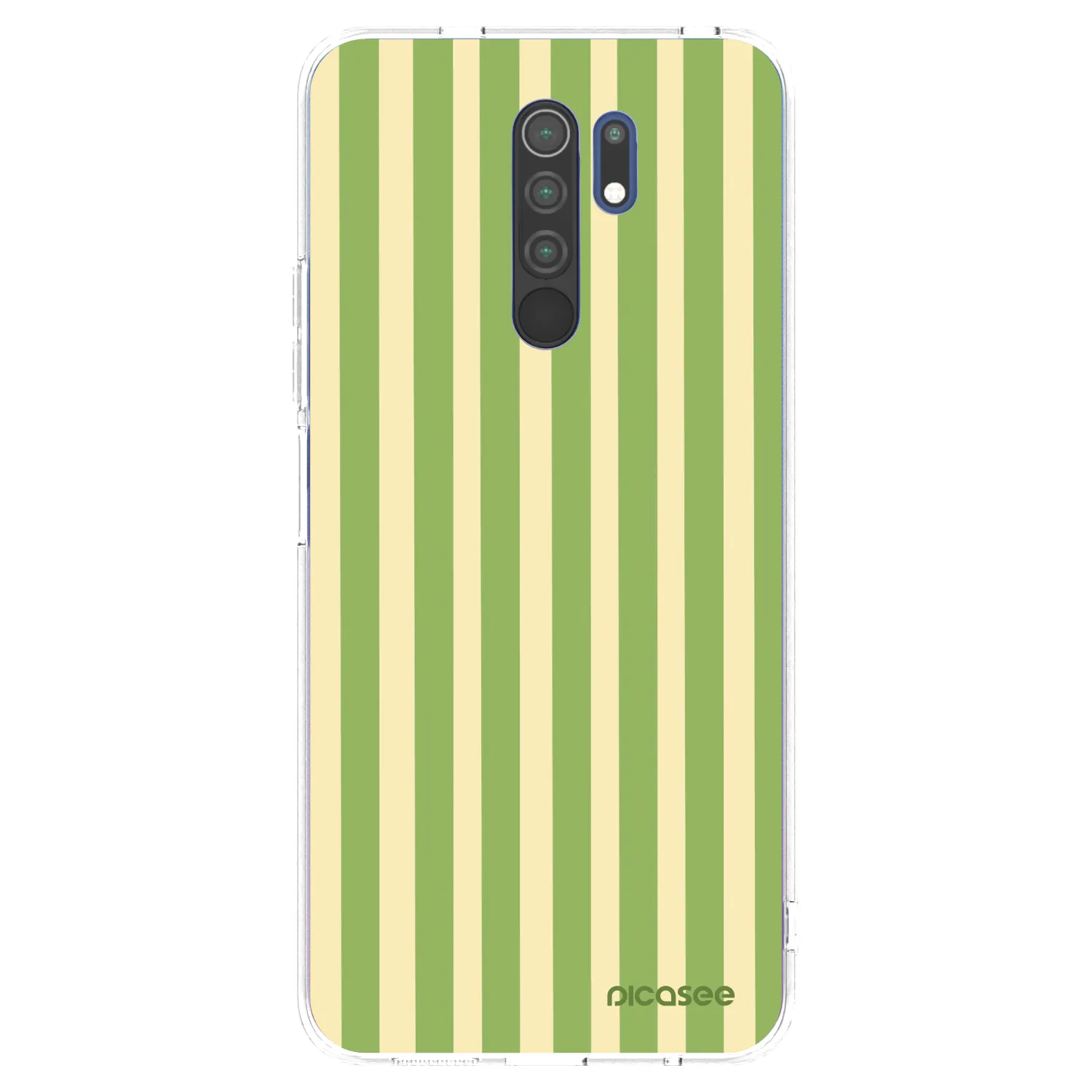 Picasee Xiaomi Redmi 9 Hülle - Transparentes Silikon - Lines Matcha