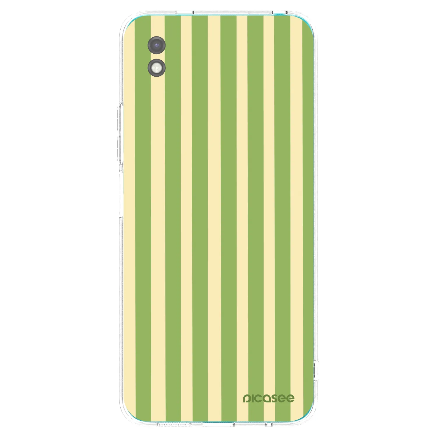 Picasee Xiaomi Redmi 9A Hülle - Schwarzes Silikon - Lines Matcha