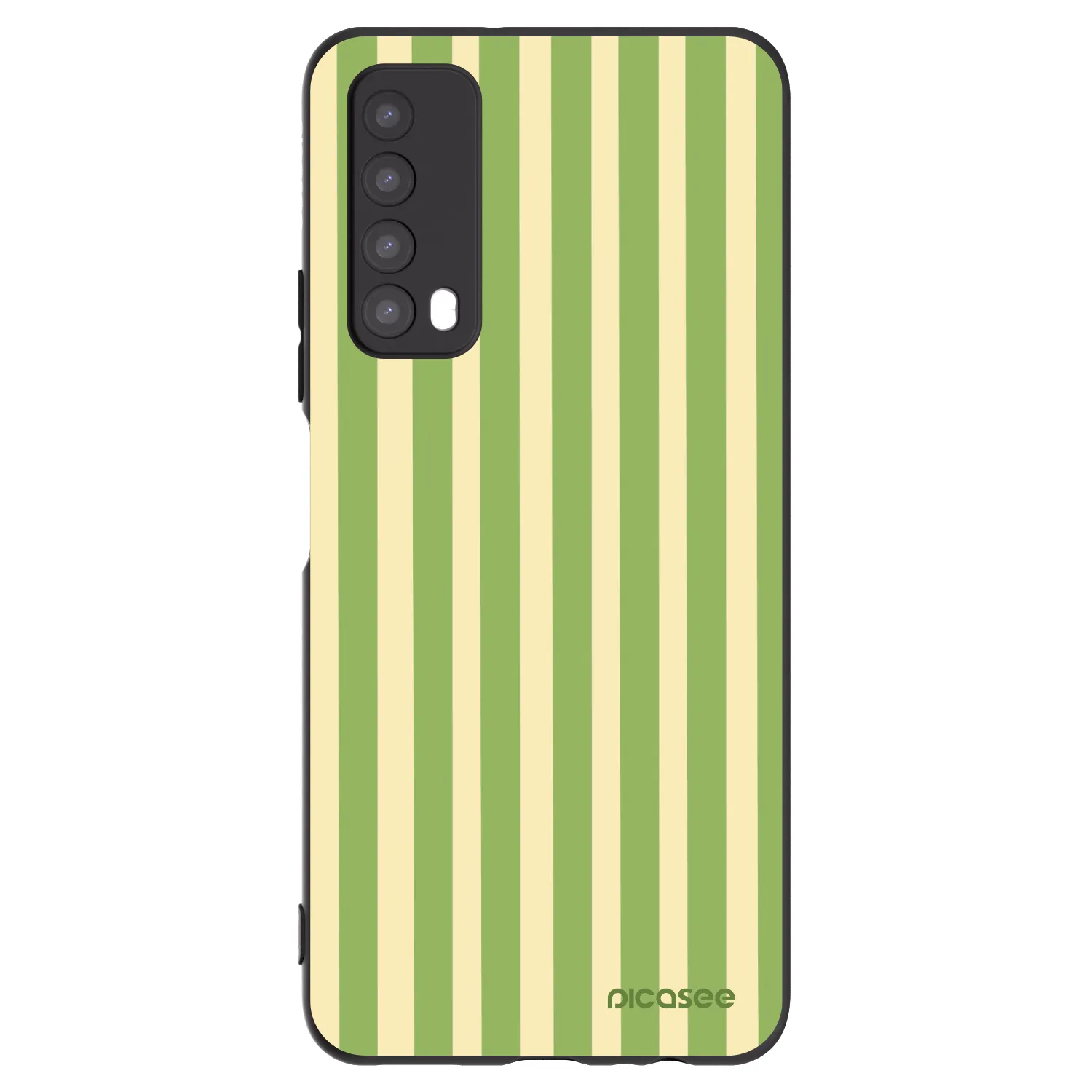 Picasee Huawei P Smart 2021 Hülle - Schwarzes Silikon - Lines Matcha