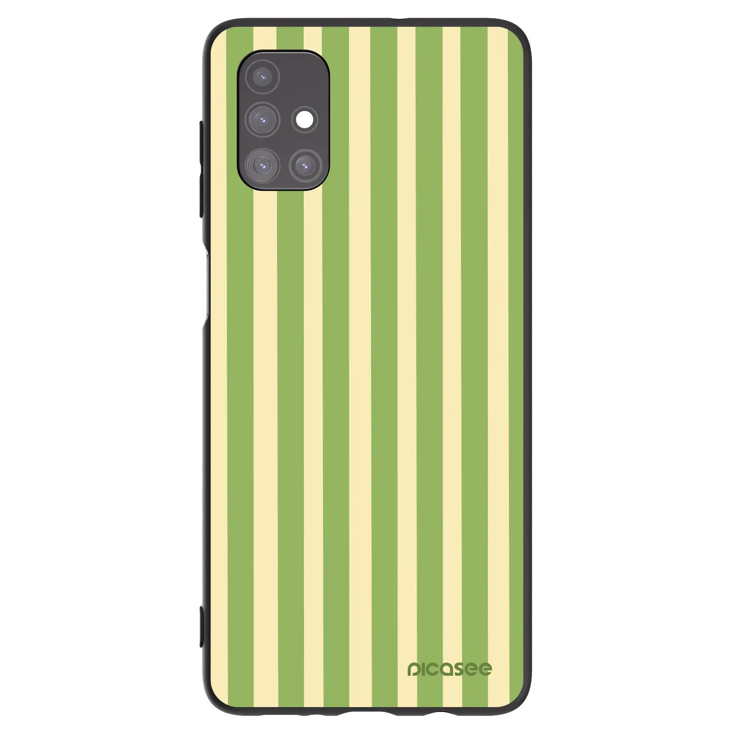 Picasee Samsung Galaxy M51 M515F Hülle - Schwarzes Silikon - Lines Matcha