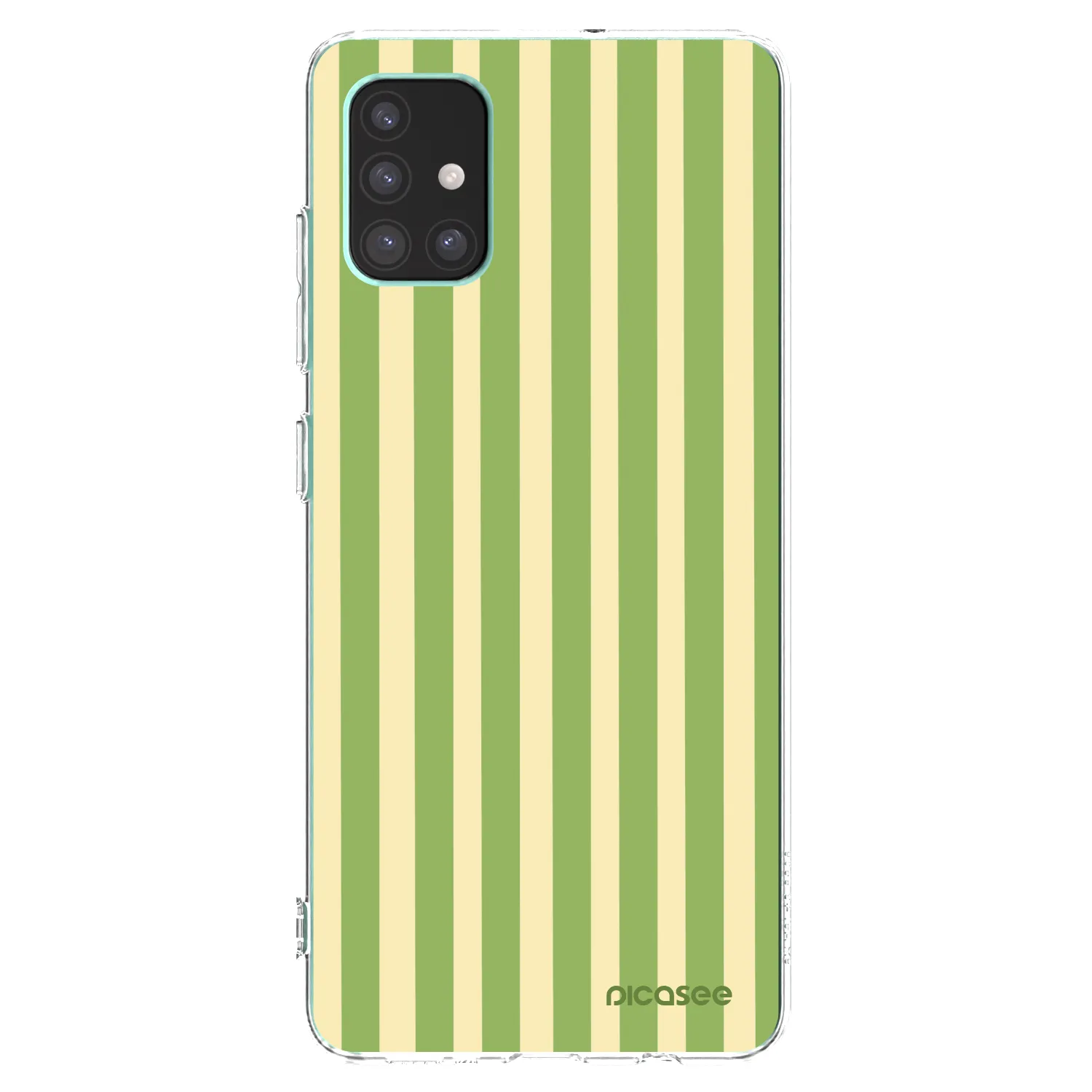 Picasee Samsung Galaxy M51 M515F Hülle - Transparentes Silikon - Lines Matcha