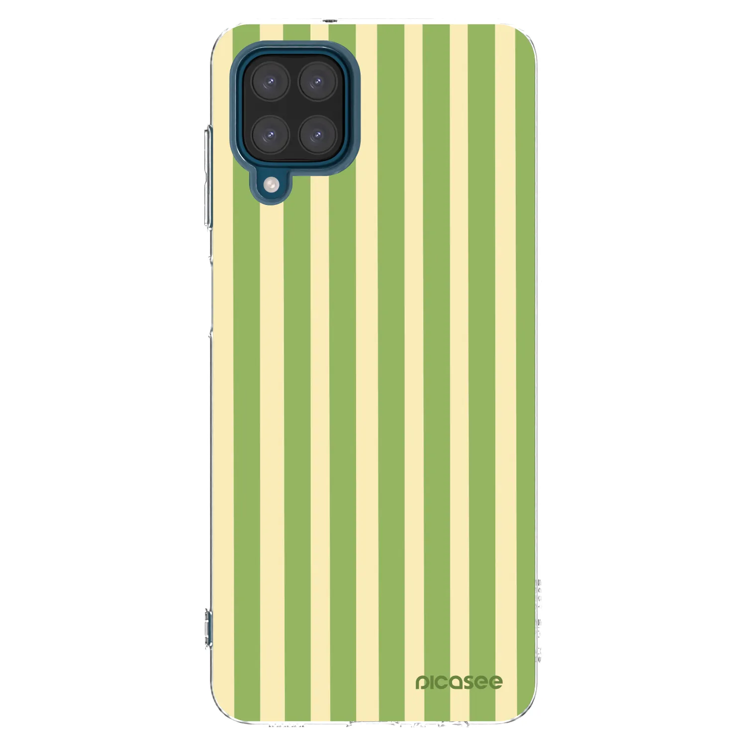 Picasee Samsung Galaxy A12 A125F Hülle - Transparentes Silikon - Lines Matcha