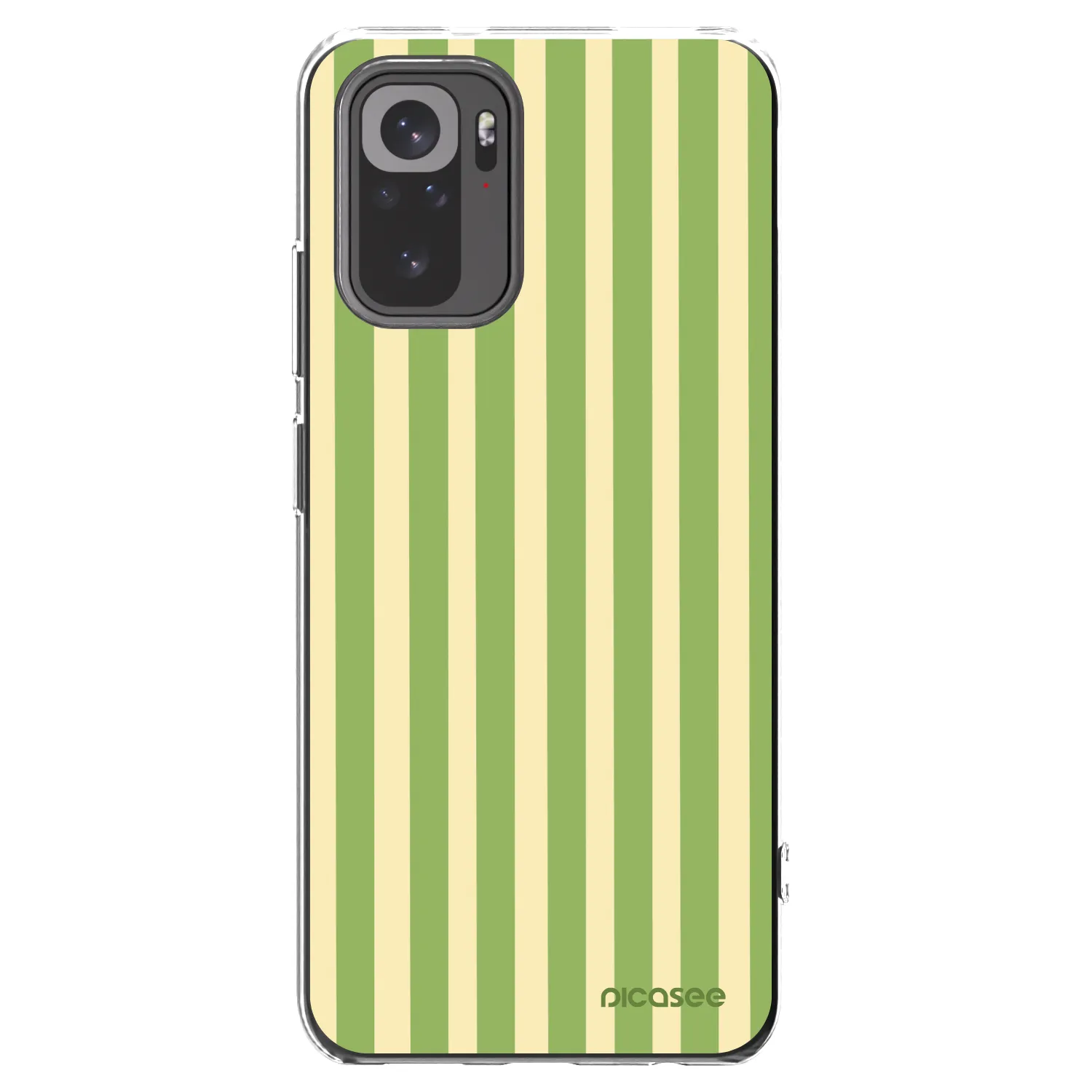 Picasee Xiaomi Redmi Note 10S Hülle - Transparentes Silikon - Lines Matcha