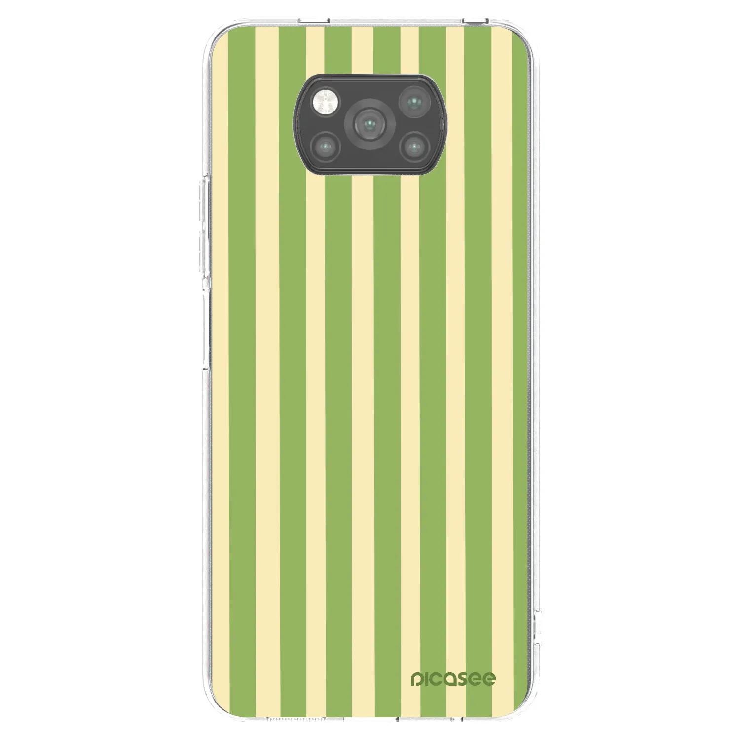 Picasee Xiaomi Poco X3 Pro Hülle - Schwarzes Silikon - Lines Matcha