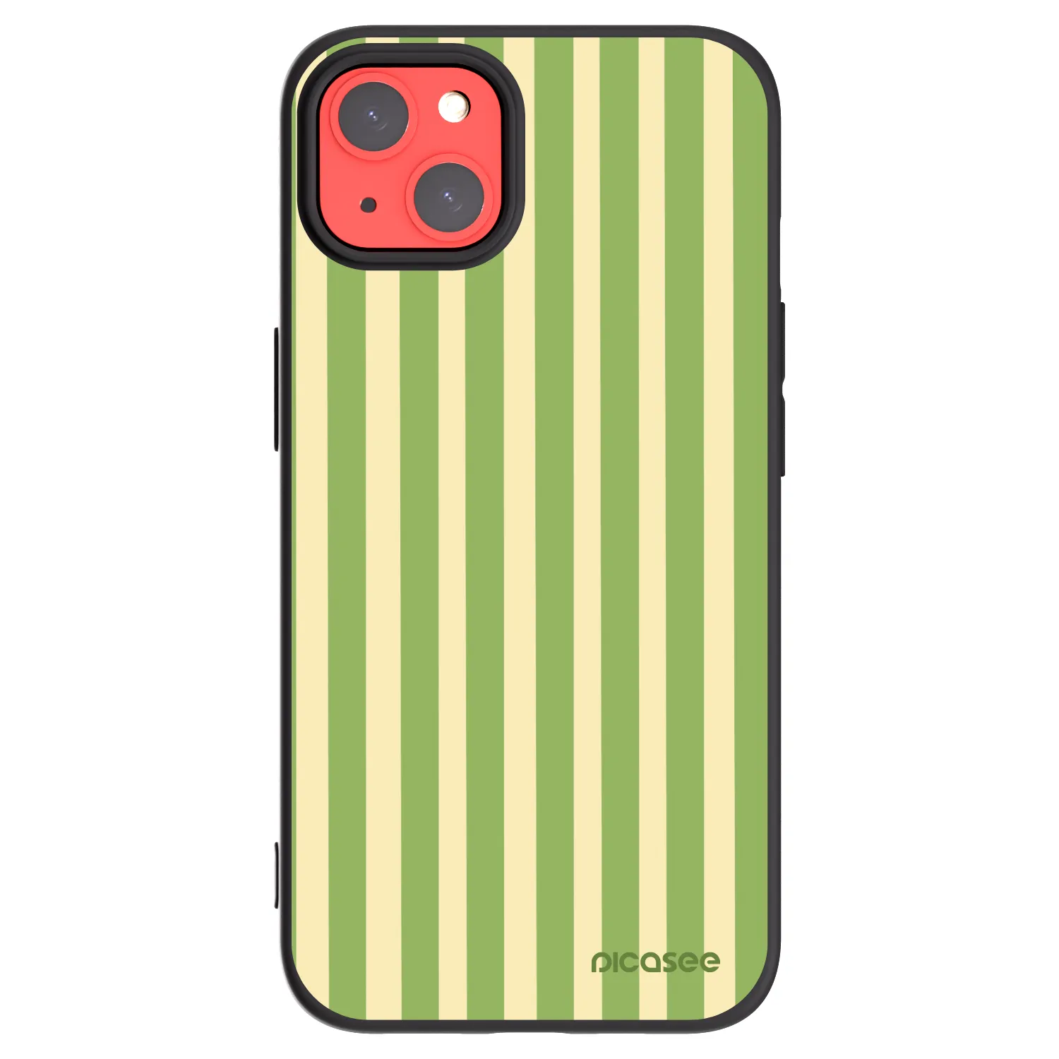Picasee Apple iPhone 13 Hülle - Schwarzes Silikon - Lines Matcha