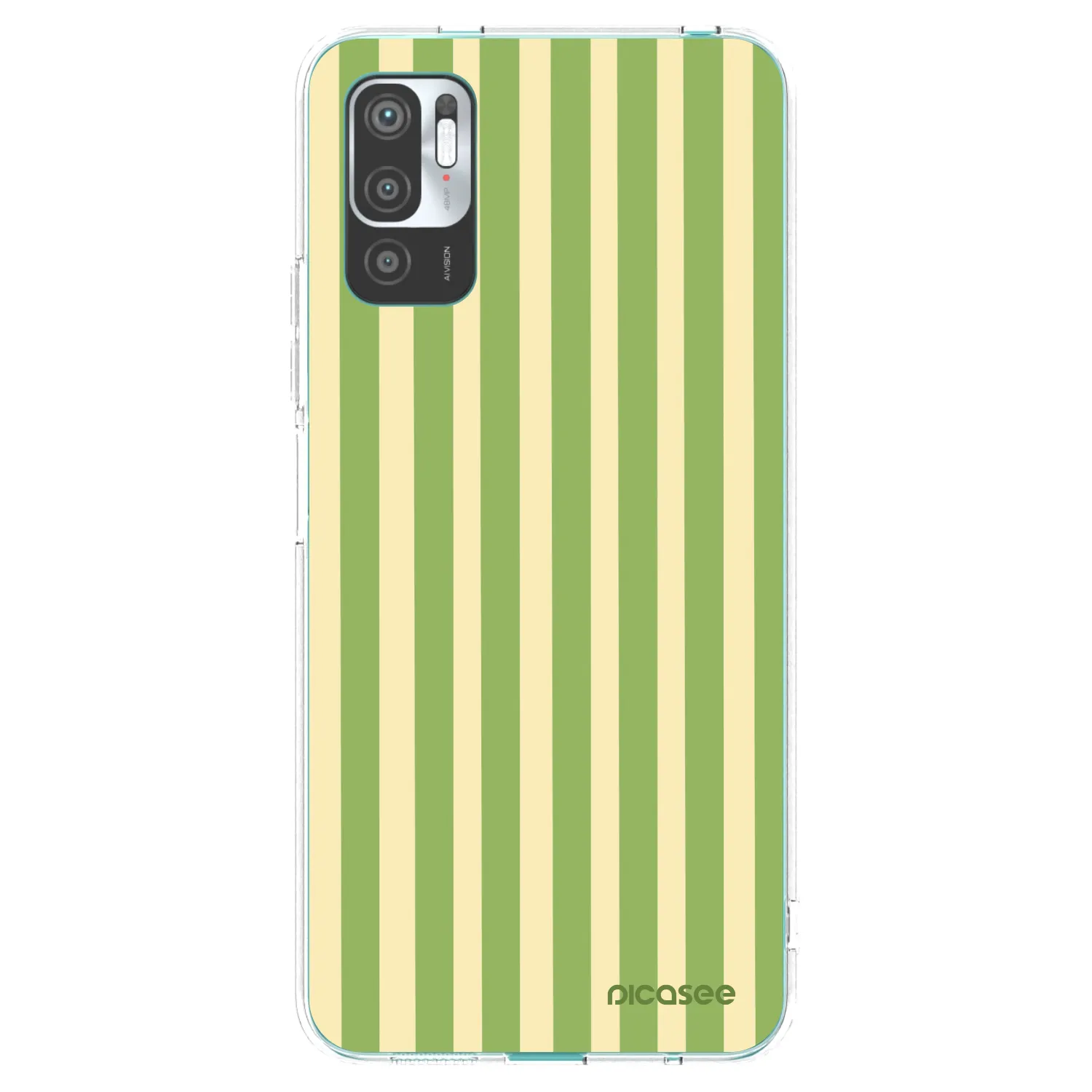 Picasee Xiaomi Redmi Note 10 5G Hülle - Transparentes Silikon - Lines Matcha