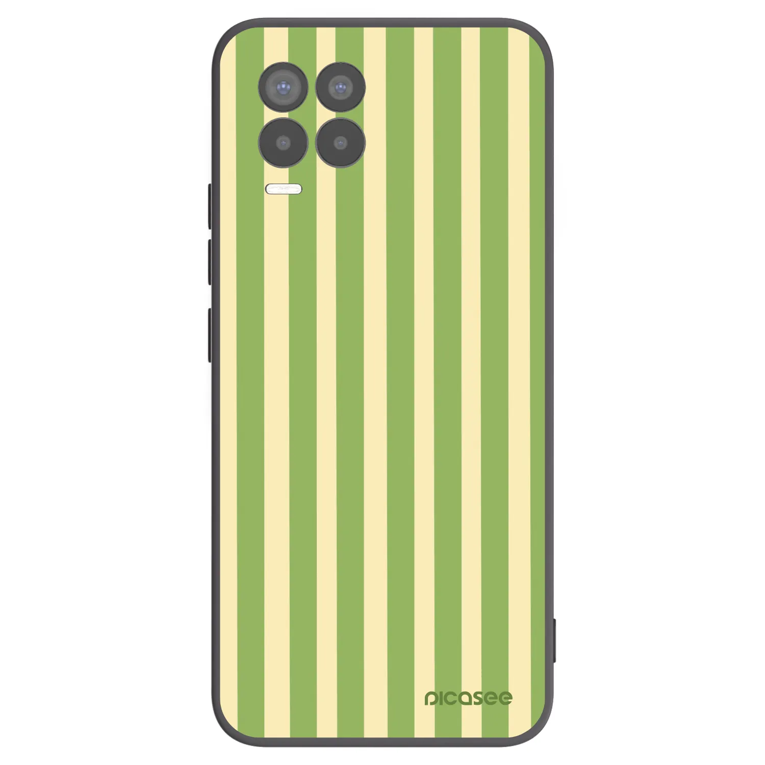 Picasee Realme 8 4G Hülle - Schwarzes Silikon - Lines Matcha