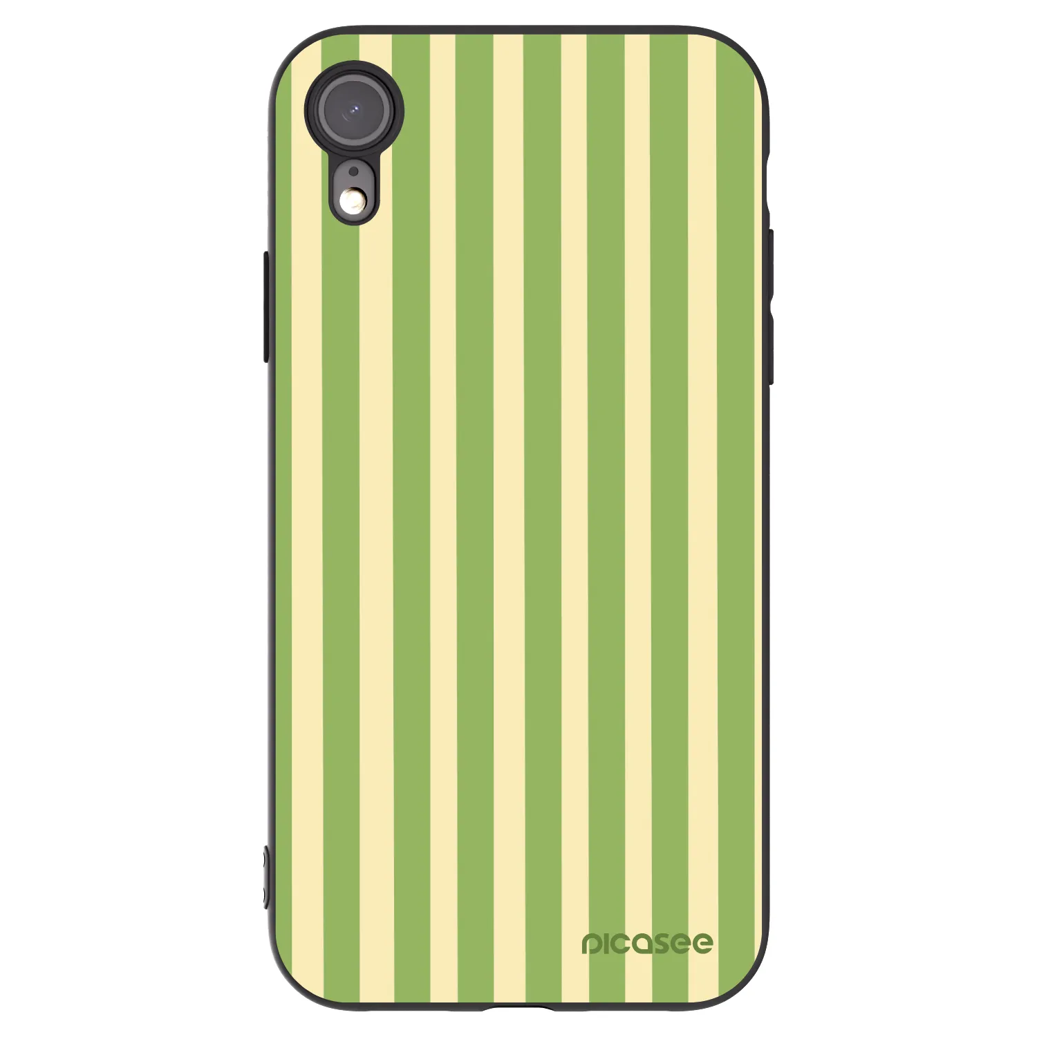 Picasee Apple iPhone XR Hülle - Schwarzes Silikon - Lines Matcha