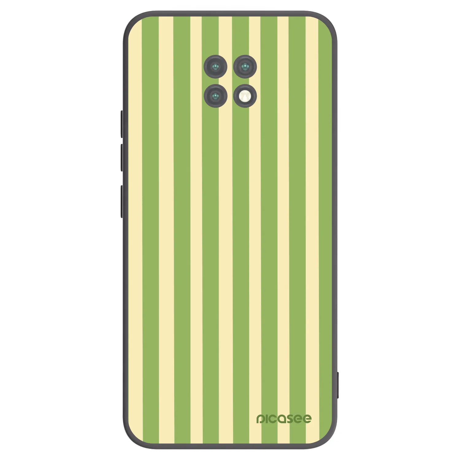 Picasee Xiaomi Redmi Note 9T Hülle - Schwarzes Silikon - Lines Matcha
