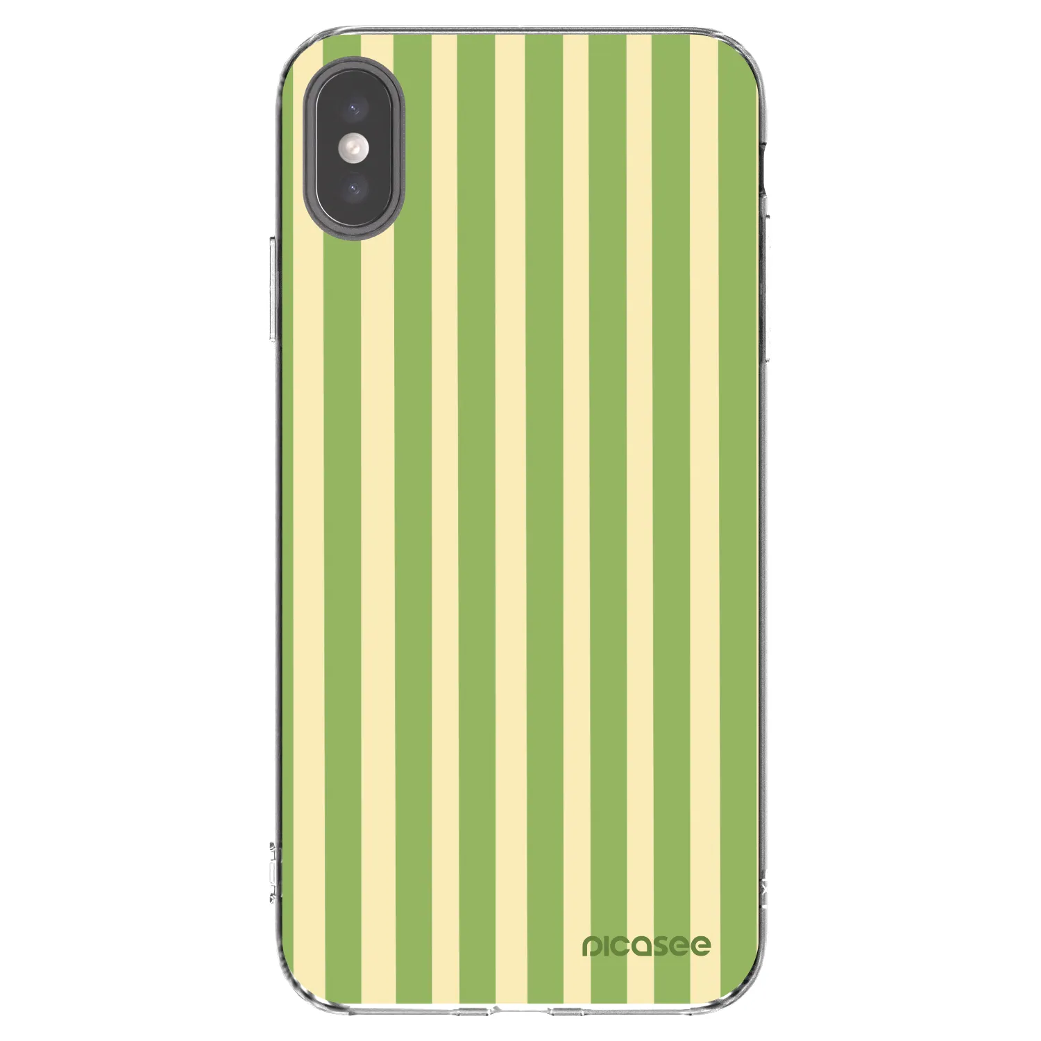 Picasee Apple iPhone XS Max Hülle - Transparentes Silikon - Lines Matcha