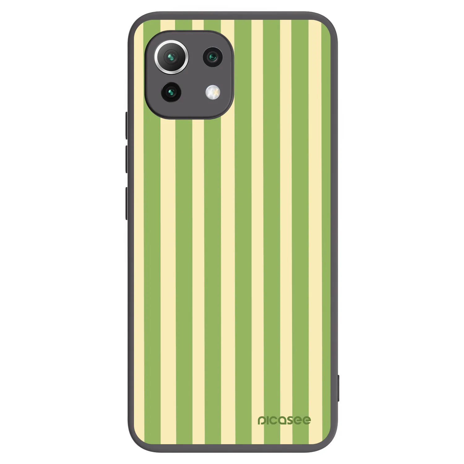 Picasee Xiaomi 11 Lite 5G NE Hülle - Schwarzes Silikon - Lines Matcha