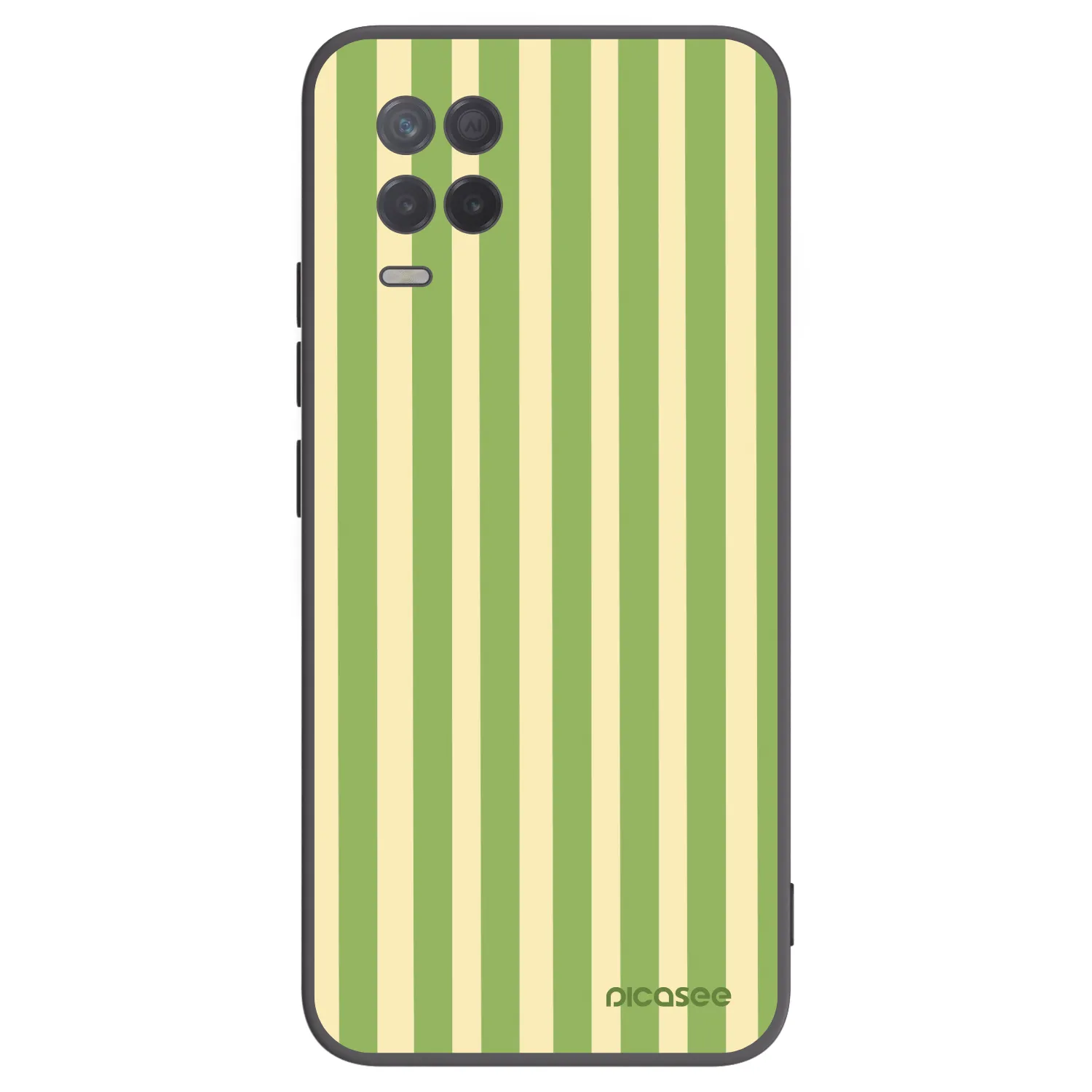 Picasee Realme 8 5G Hülle - Schwarzes Silikon - Lines Matcha