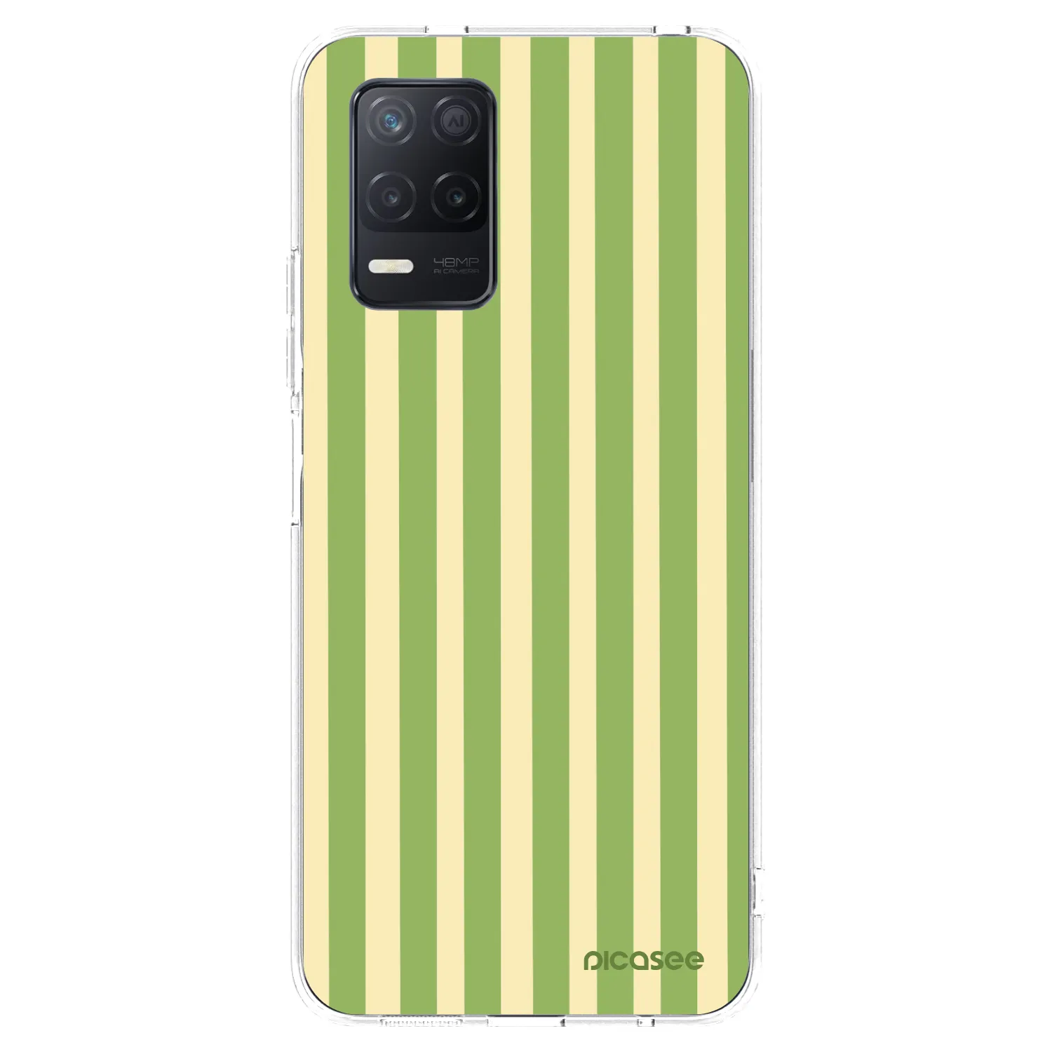 Picasee Realme 8 5G Hülle - Transparentes Silikon - Lines Matcha