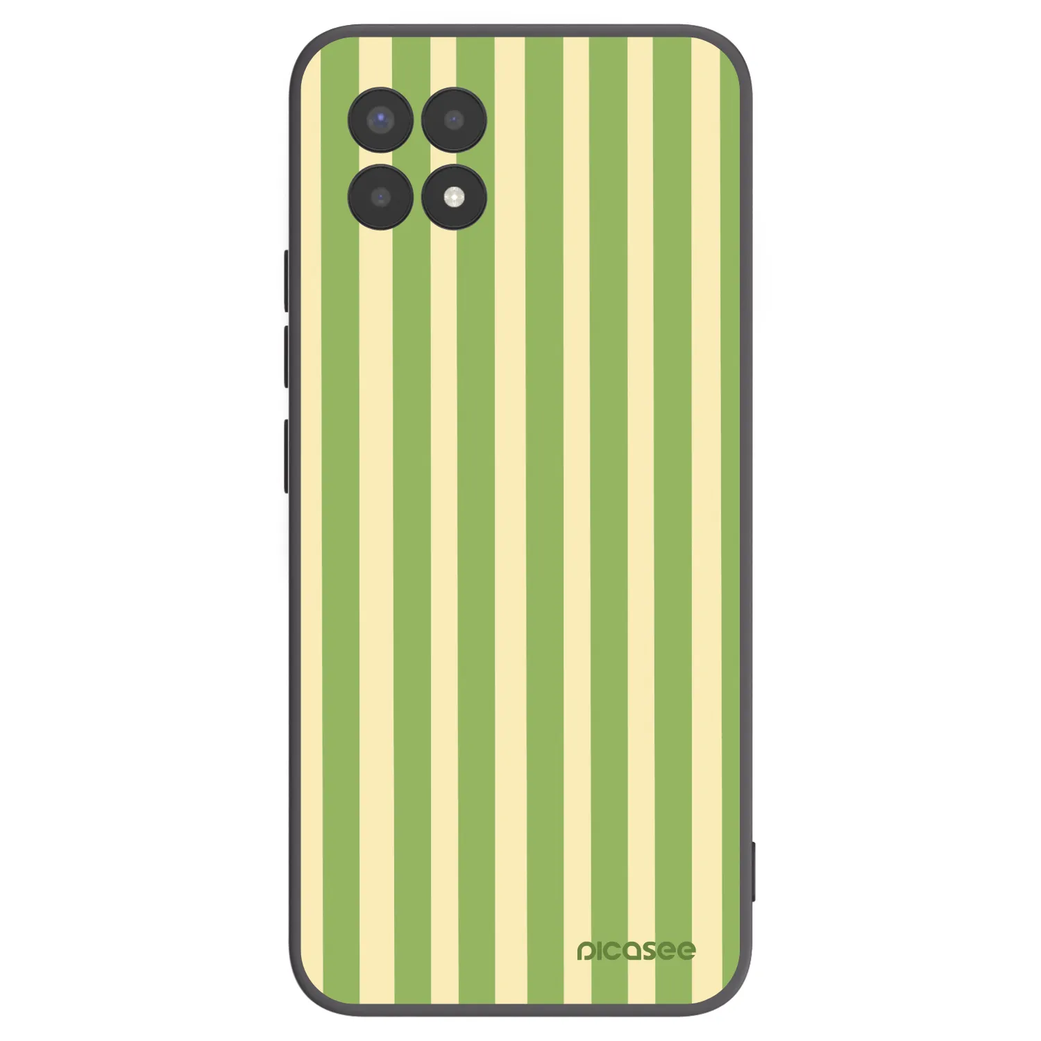 Picasee Realme 8i Hülle - Schwarzes Silikon - Lines Matcha