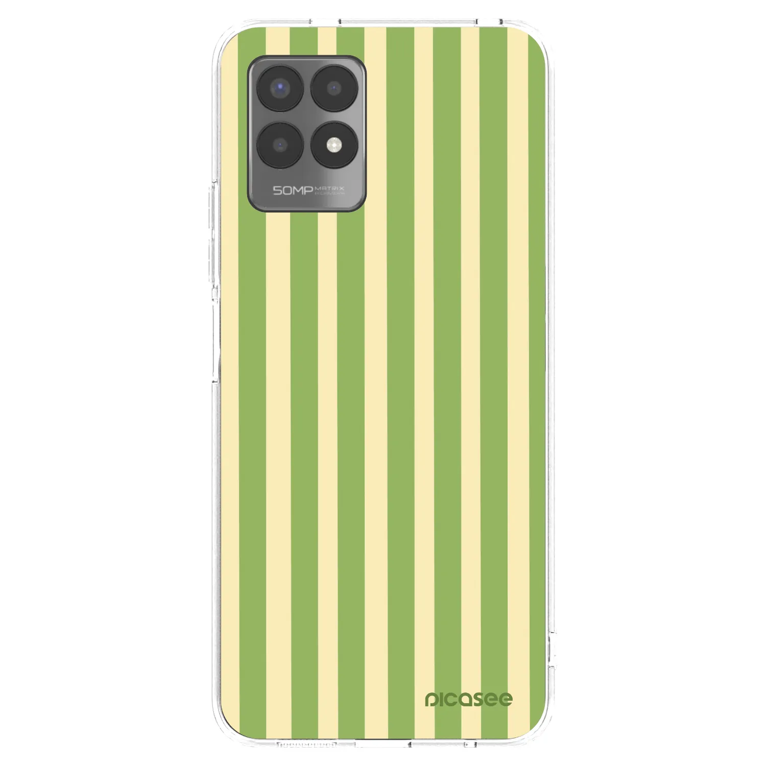 Picasee Realme 8i Hülle - Transparentes Silikon - Lines Matcha