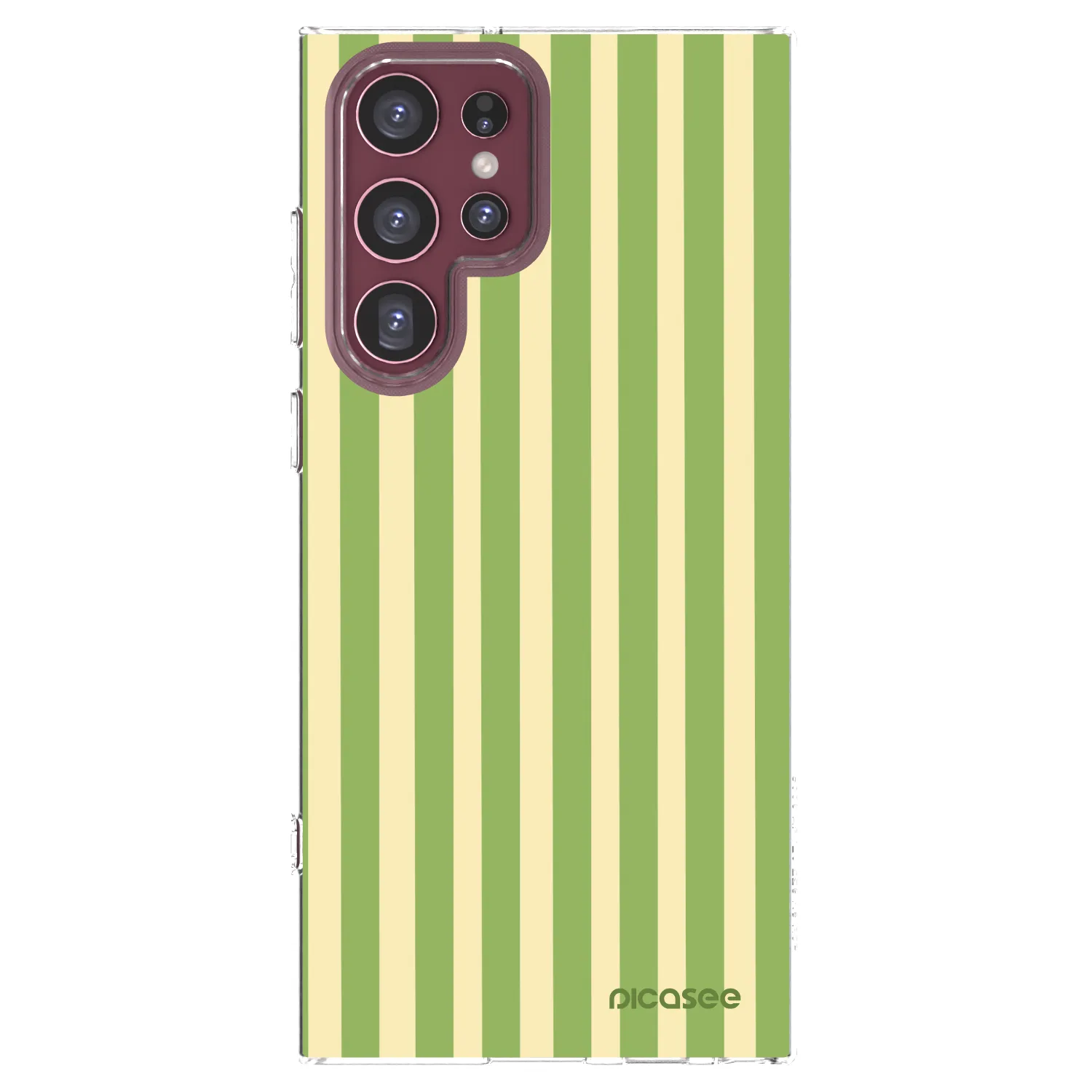Picasee Samsung Galaxy S22 Ultra 5G Hülle - Transparentes Silikon - Lines Matcha