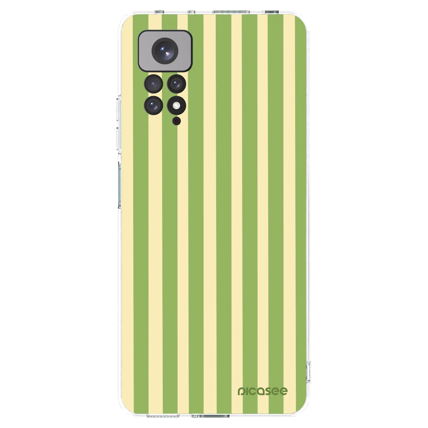 Picasee Xiaomi Redmi Note 11S 4G Hülle - Transparentes Silikon - Lines Matcha