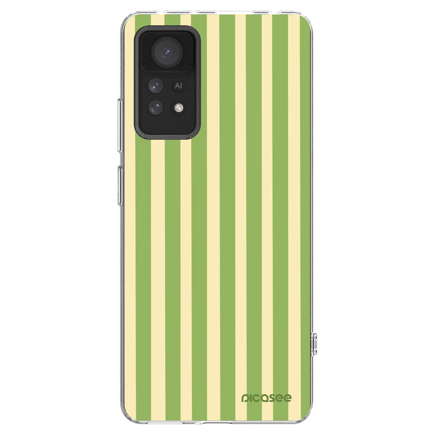 Picasee Xiaomi Redmi Note 11 Pro 5G Hülle - Transparentes Silikon - Lines Matcha