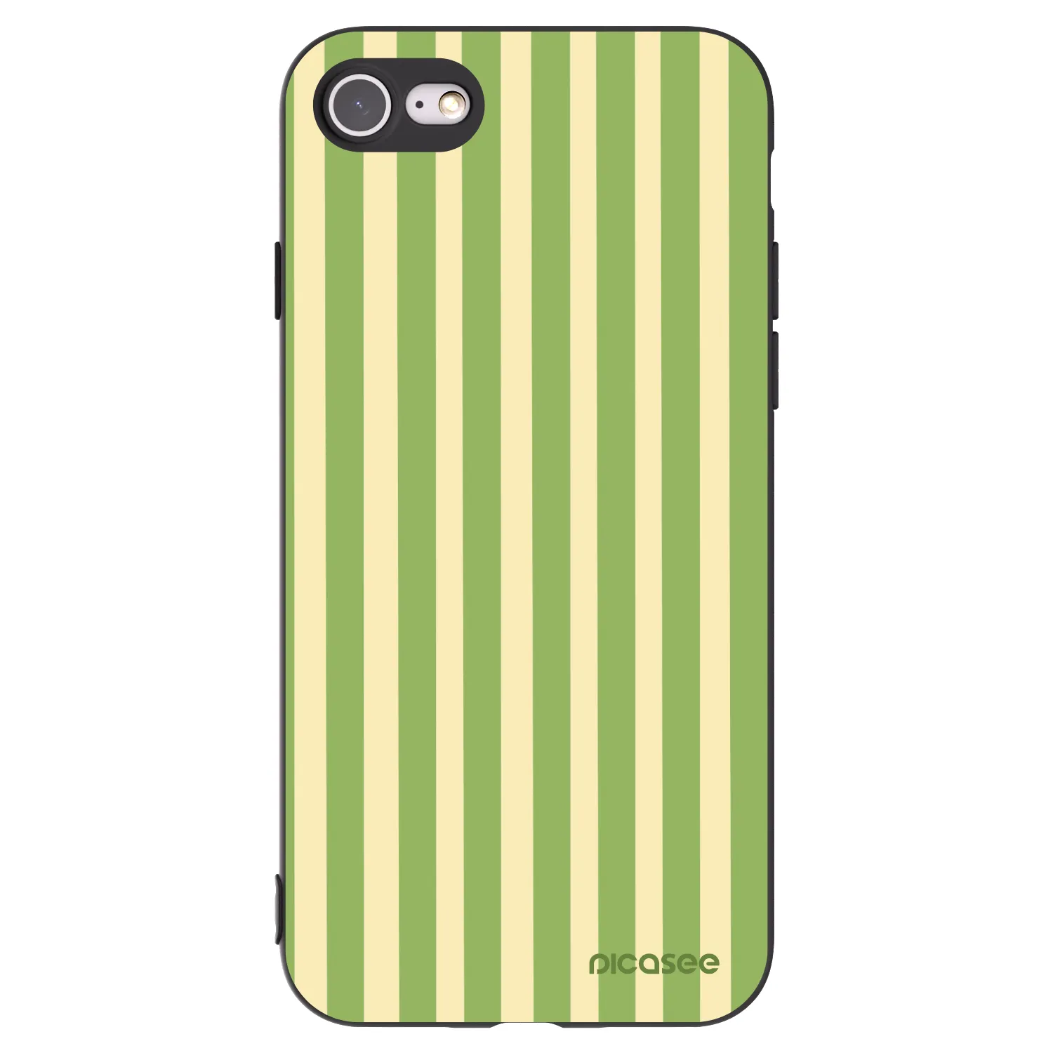 Picasee Apple iPhone SE 2022 Hülle - Schwarzes Silikon - Lines Matcha