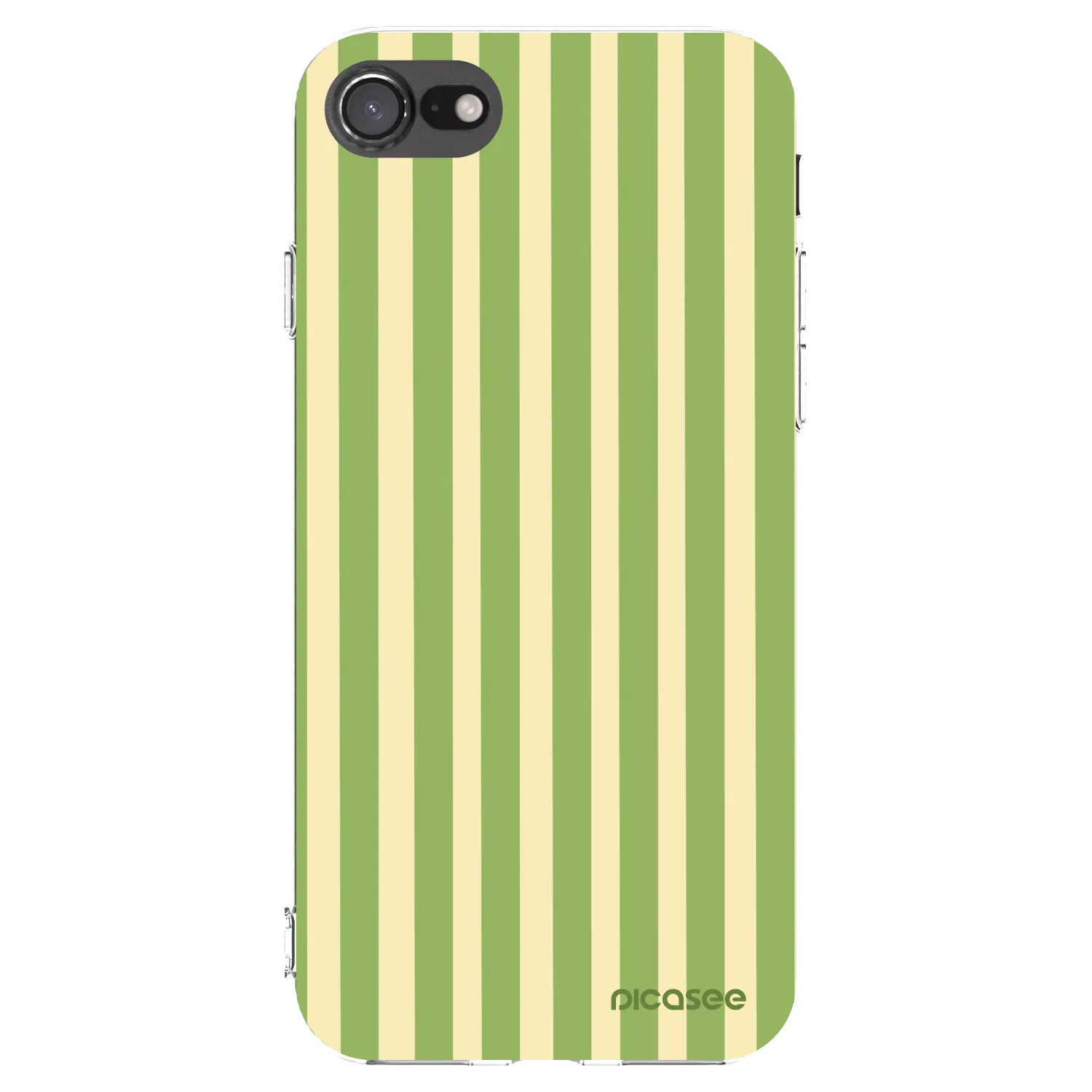 Picasee Apple iPhone SE 2022 Hülle - Transparentes Silikon - Lines Matcha