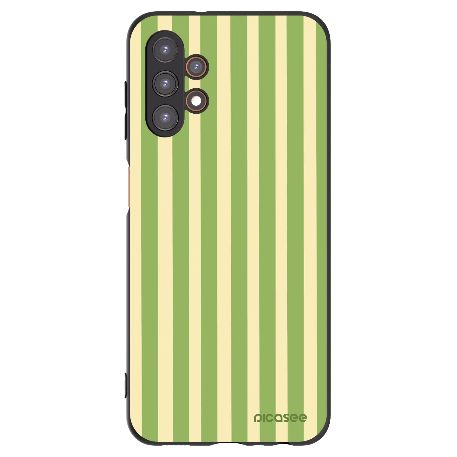 Picasee Samsung Galaxy A13 4G A135 Hülle - Schwarzes Silikon - Lines Matcha