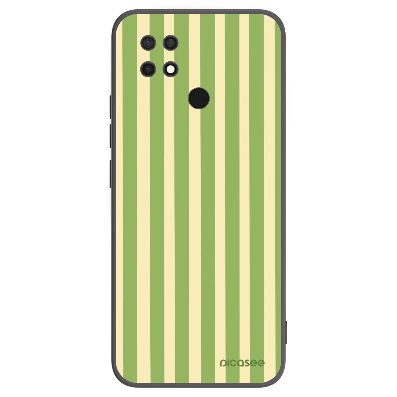 Picasee Xiaomi Redmi 10C Hülle - Schwarzes Silikon - Lines Matcha