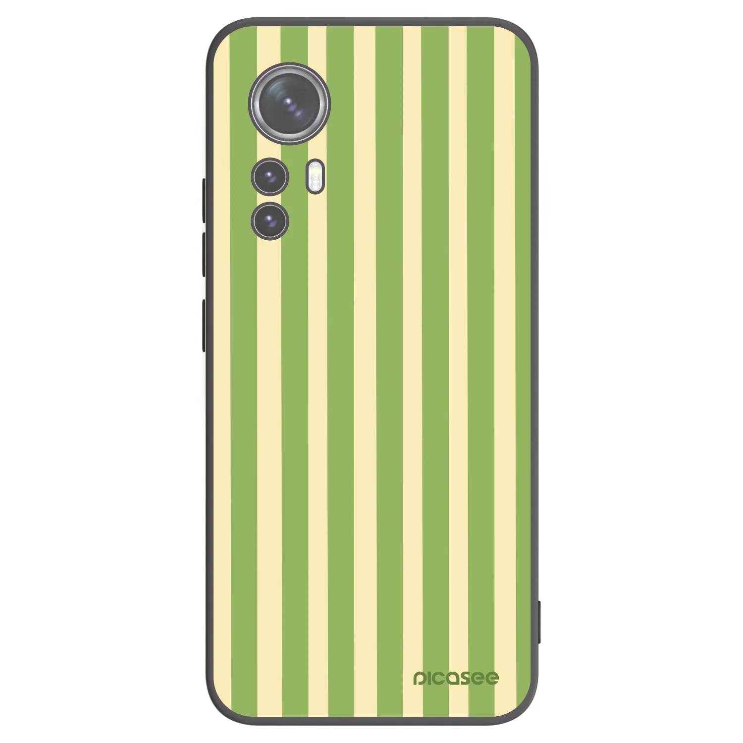 Picasee Xiaomi 12X Hülle - Schwarzes Silikon - Lines Matcha