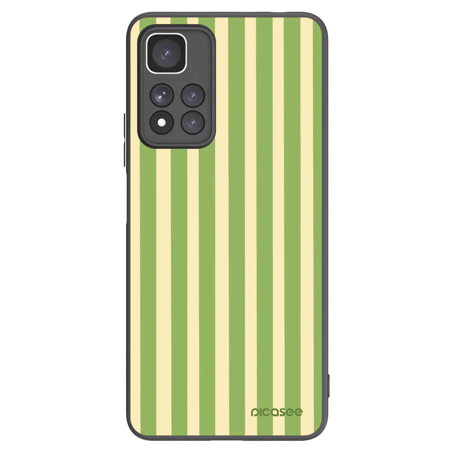 Picasee Xiaomi Redmi Note 11 Pro+ 5G Hülle - Schwarzes Silikon - Lines Matcha