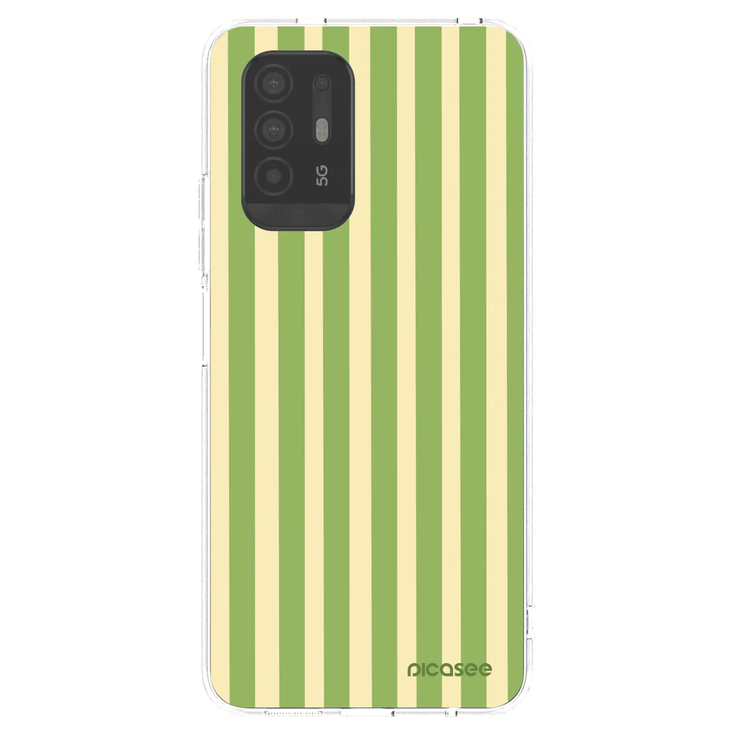Picasee OPPO A94 5G Hülle - Transparentes Silikon - Lines Matcha