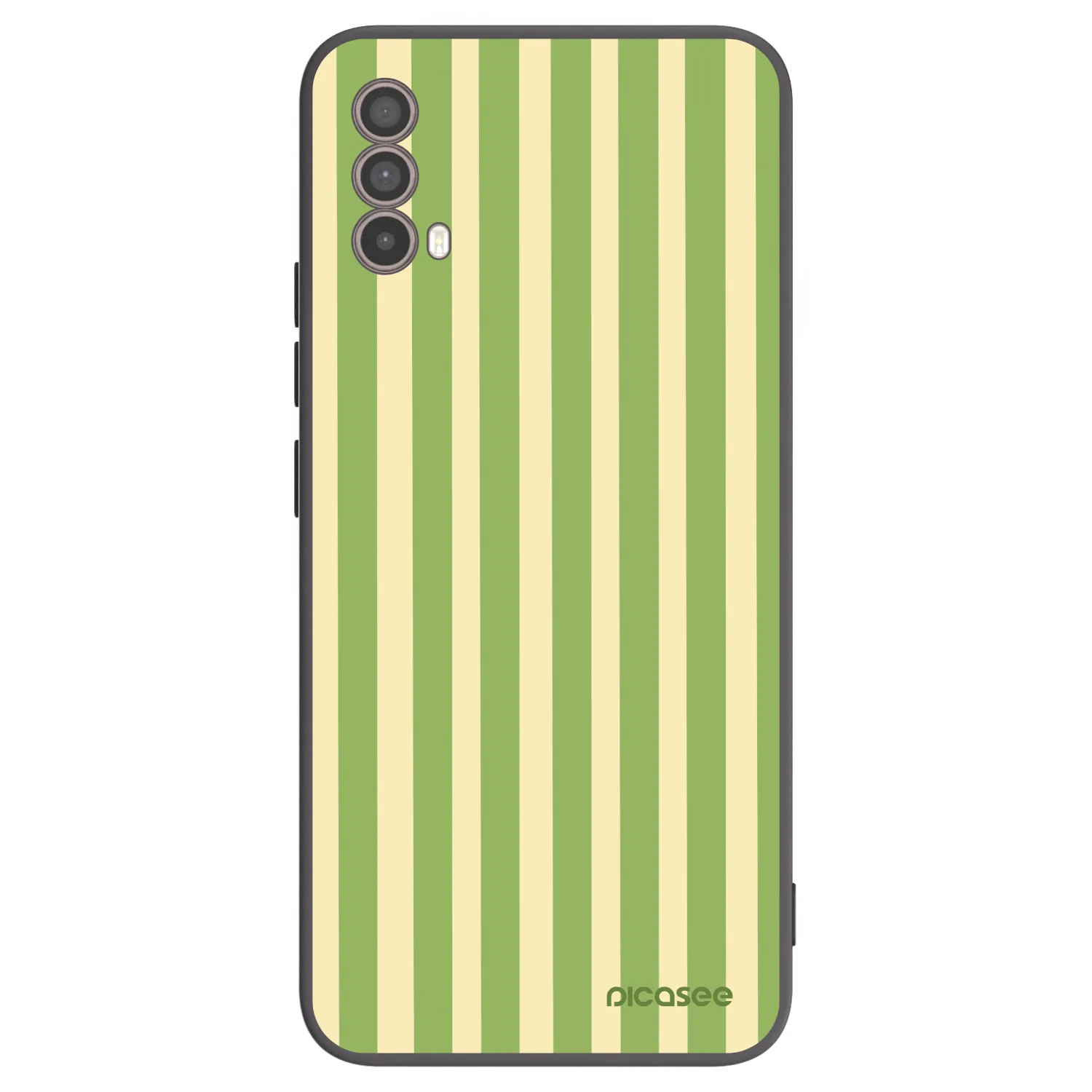 Picasee Motorola Moto E40 Hülle - Schwarzes Silikon - Lines Matcha