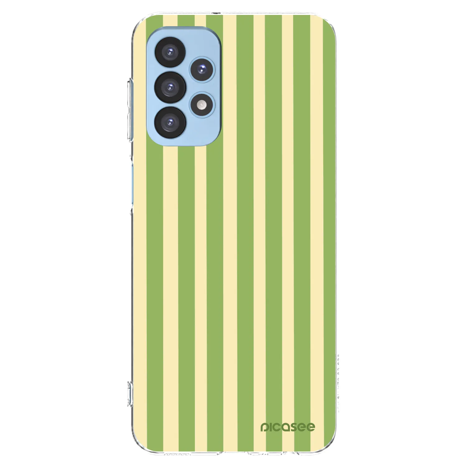 Picasee Samsung Galaxy A23 A235F 4G Hülle - Transparentes Silikon - Lines Matcha