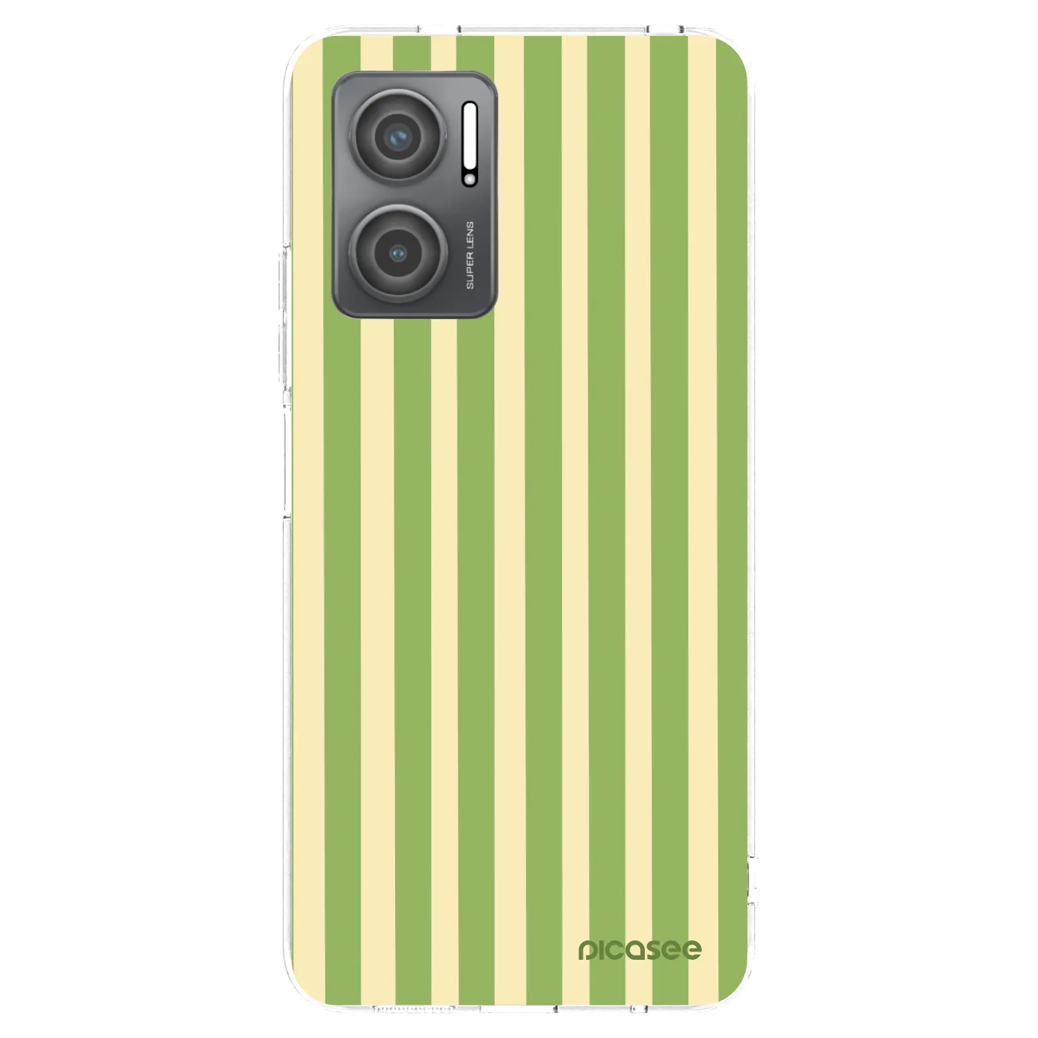 Picasee Xiaomi Redmi 10 5G Hülle - Transparentes Silikon - Lines Matcha