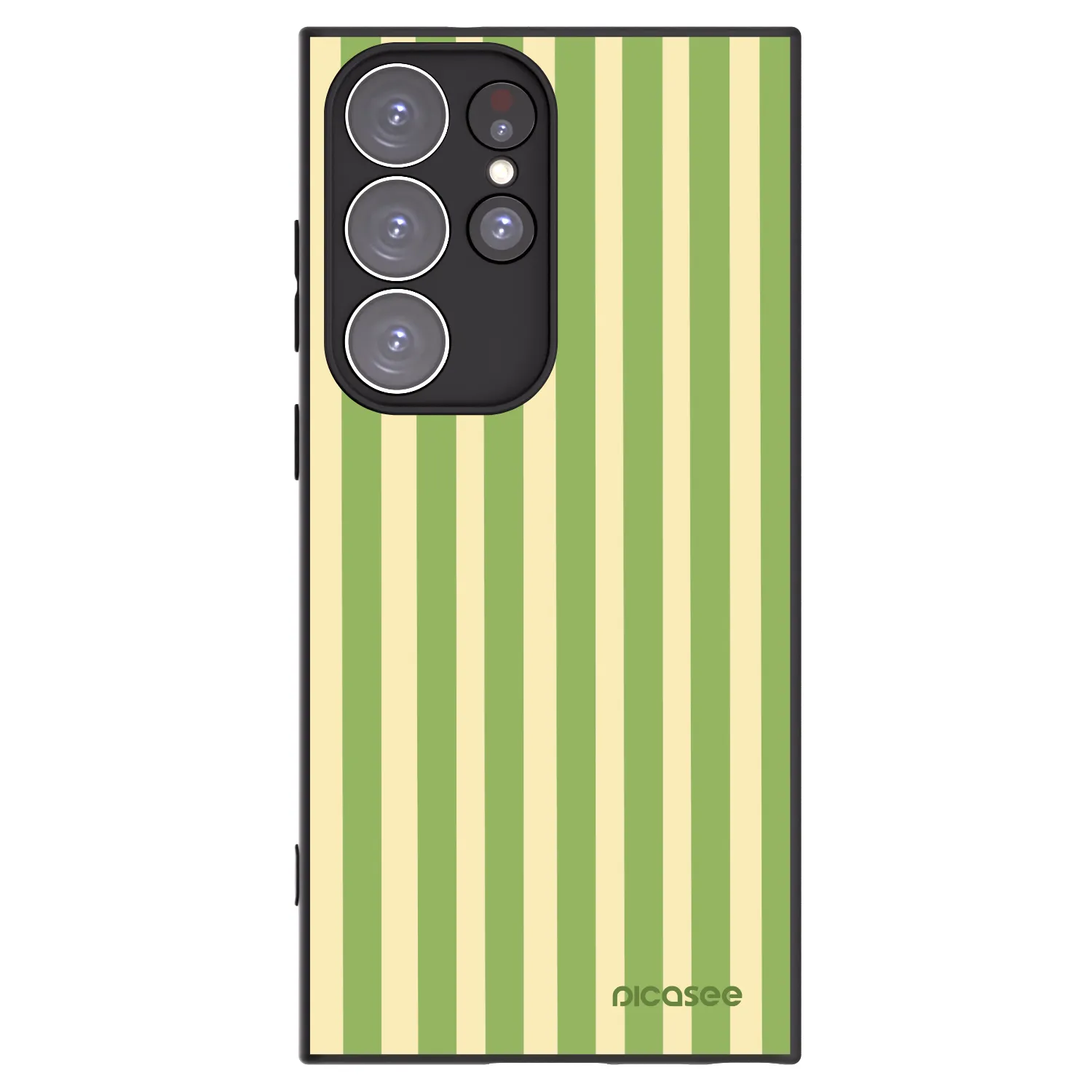 Picasee Samsung Galaxy S23 Ultra 5G Hülle - Schwarzes Silikon - Lines Matcha