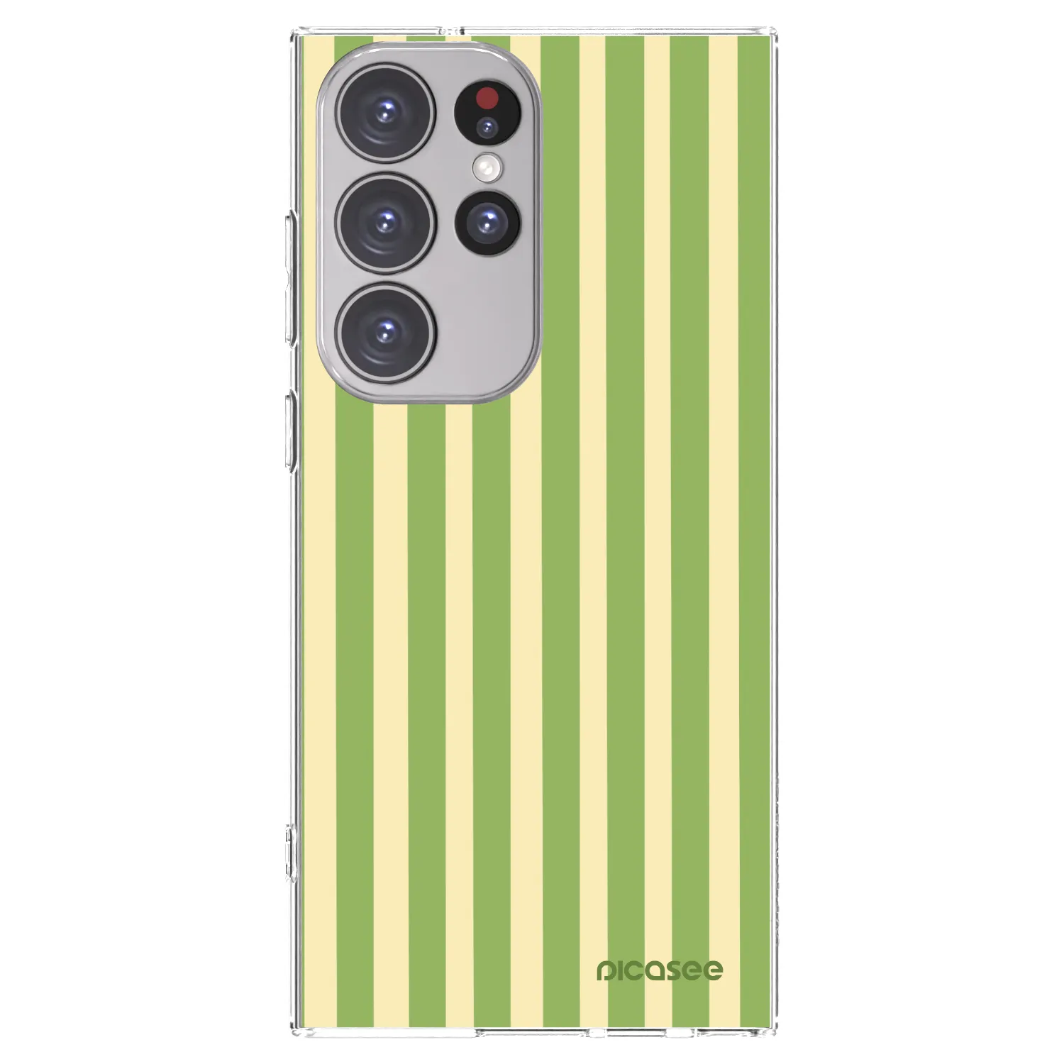 Picasee Samsung Galaxy S23 Ultra 5G Hülle - Transparentes Silikon - Lines Matcha