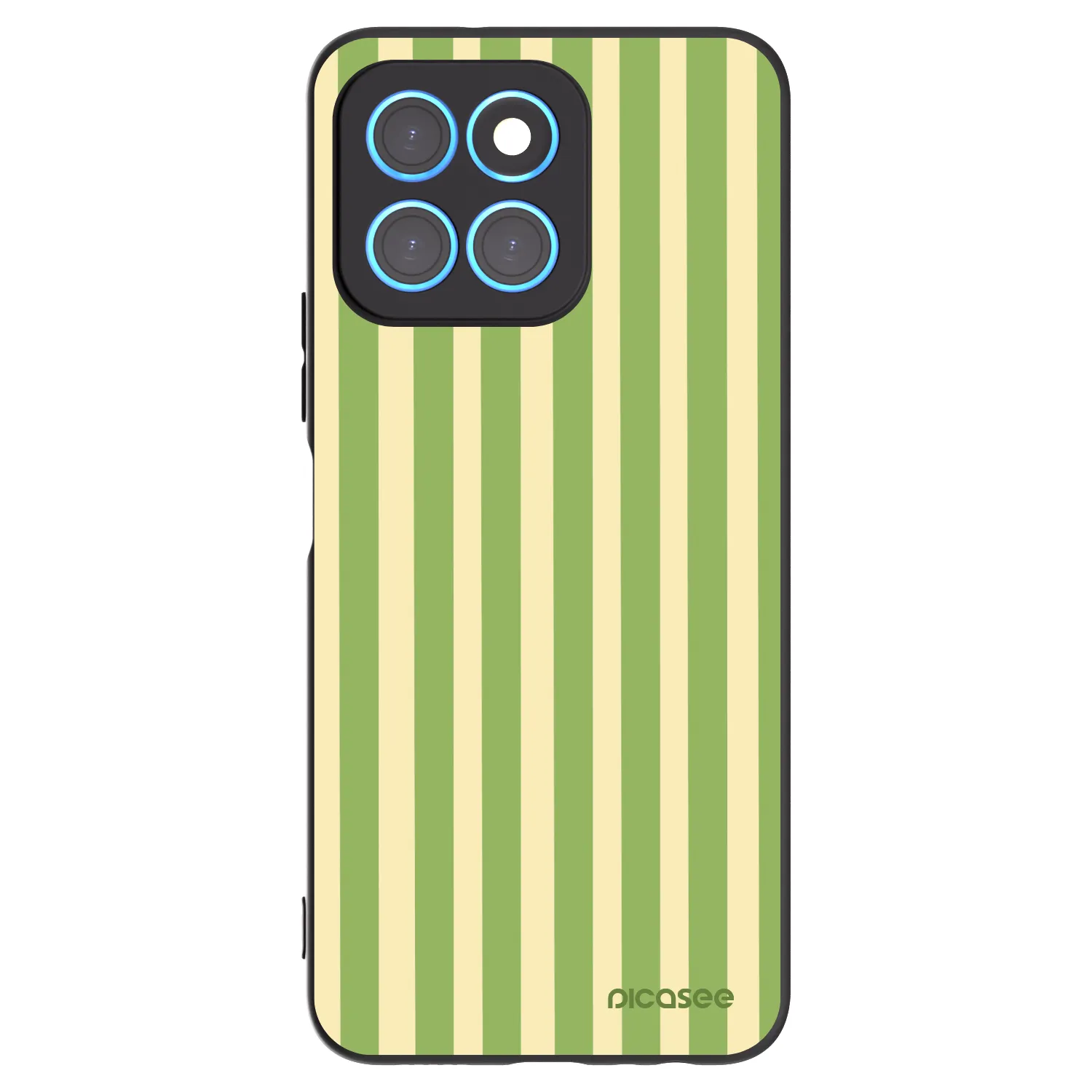 Picasee Honor X8 5G Hülle - Schwarzes Silikon - Lines Matcha