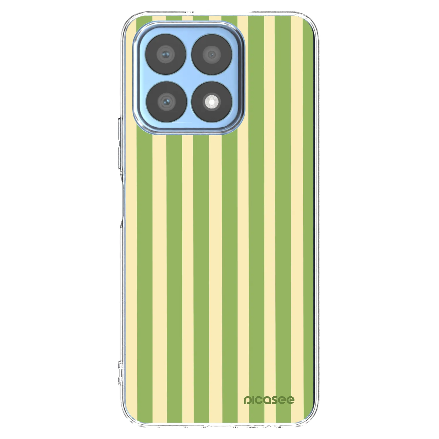 Picasee Honor X8a Hülle - Transparentes Silikon - Lines Matcha