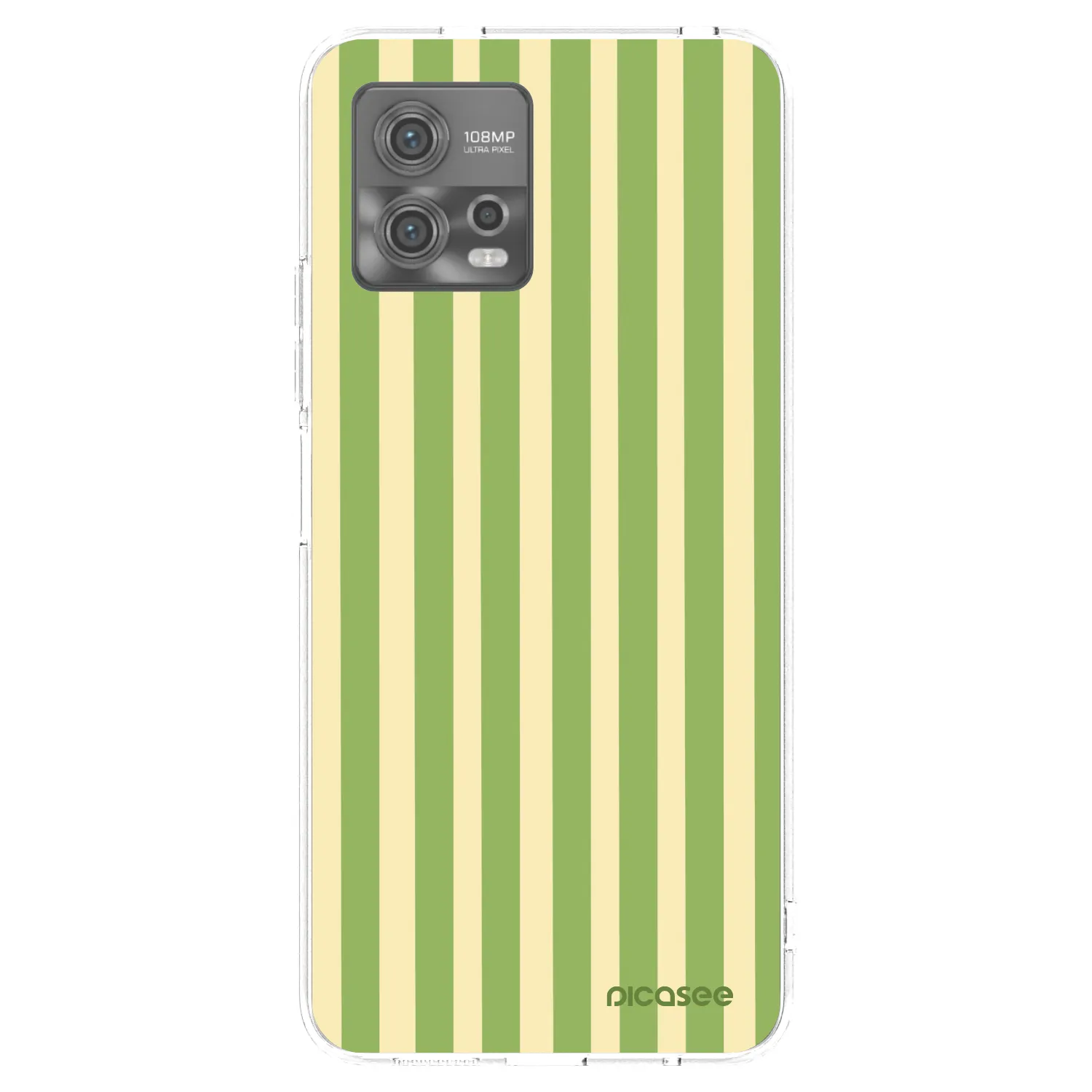 Picasee Motorola Moto G72 Hülle - Transparentes Silikon - Lines Matcha