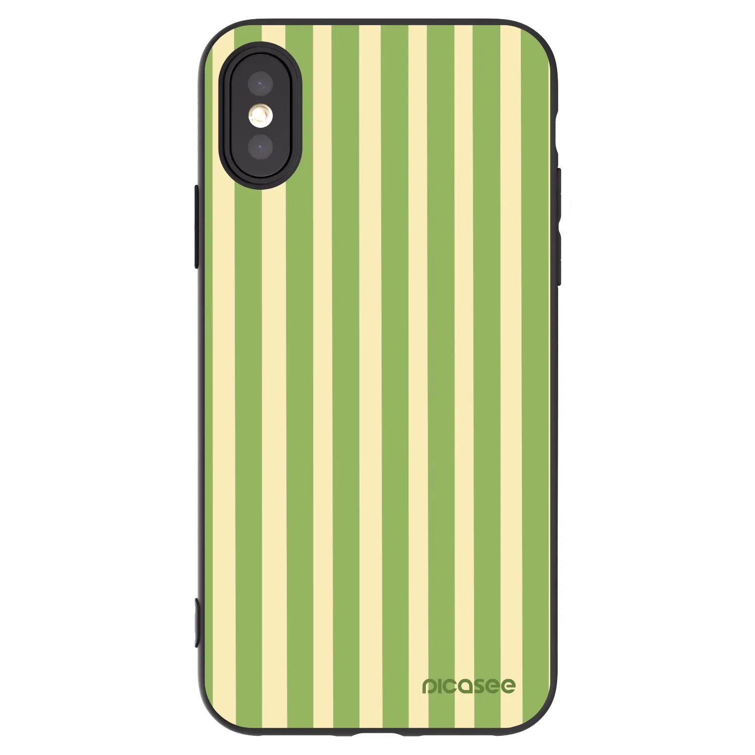 Picasee Apple iPhone X/XS Hülle - Schwarzes Silikon - Lines Matcha