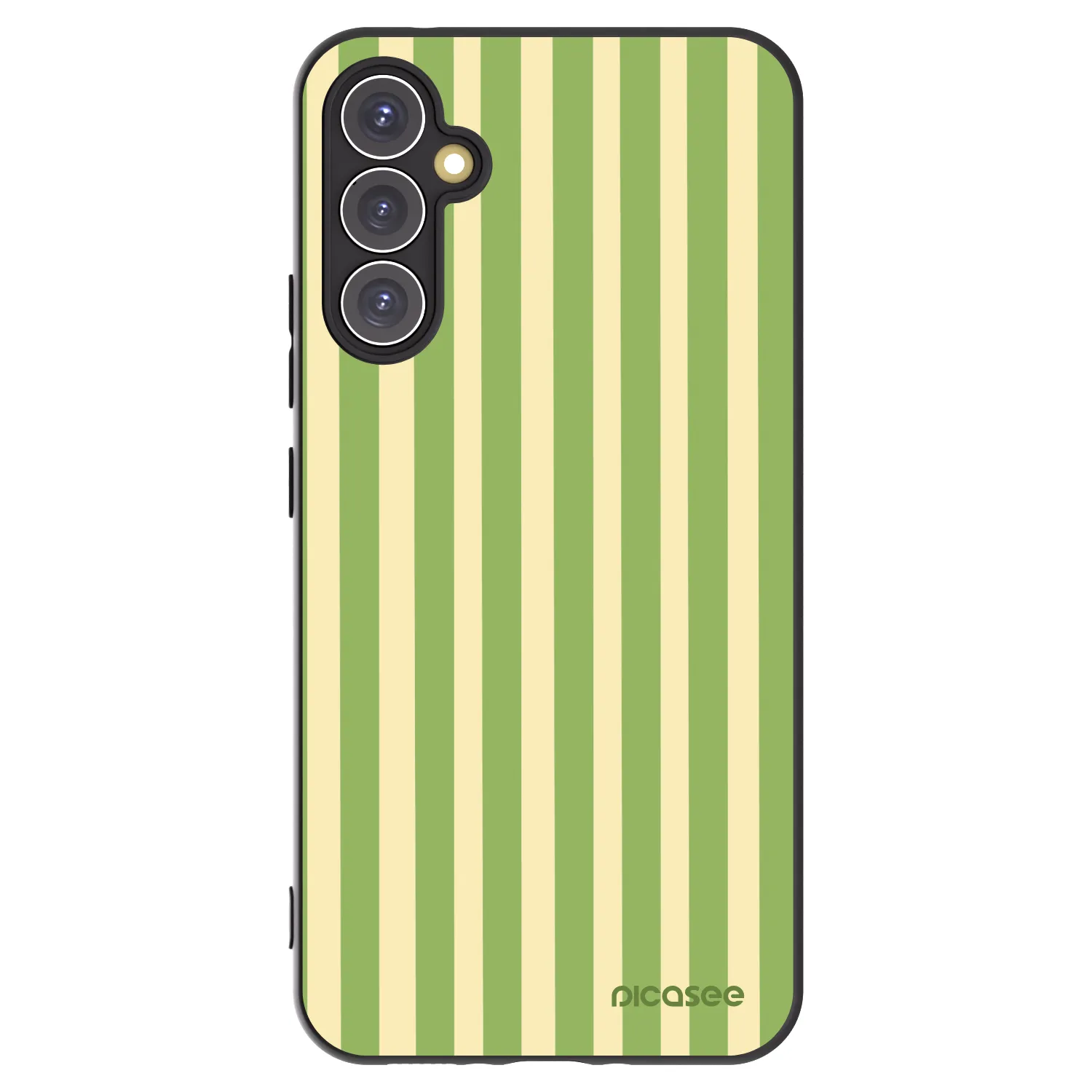 Picasee Samsung Galaxy A34 5G A346B Hülle - Schwarzes Silikon - Lines Matcha