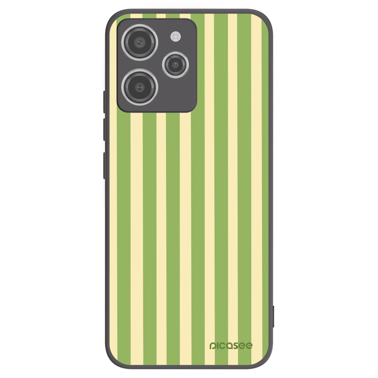 Picasee Xiaomi Redmi 12 4G Hülle - Schwarzes Silikon - Lines Matcha