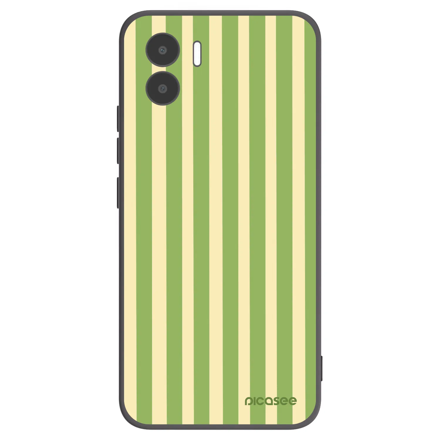 Picasee Xiaomi Redmi A2 Hülle - Schwarzes Silikon - Lines Matcha