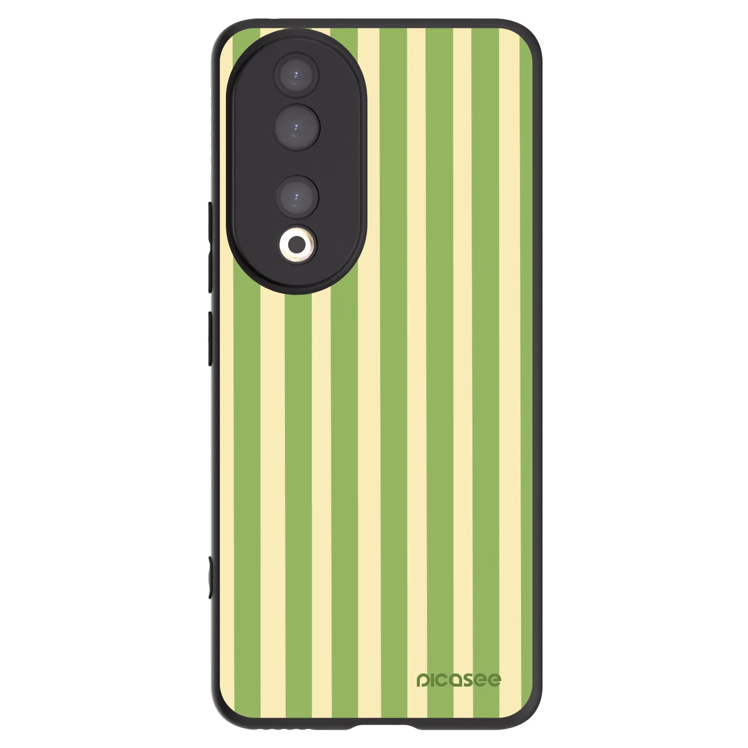Picasee Honor 90 5G Hülle - Schwarzes Silikon - Lines Matcha