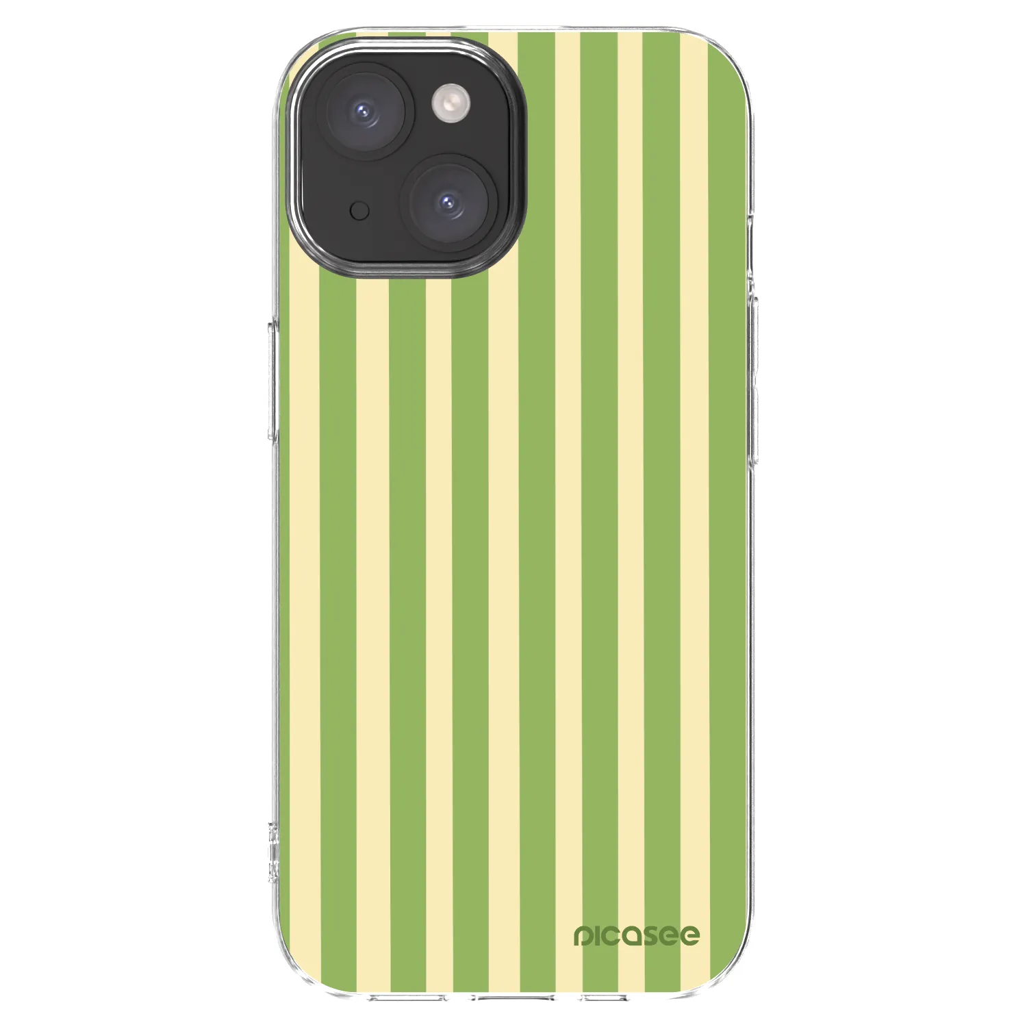 Picasee Apple iPhone 15 Hülle - Transparentes Silikon - Lines Matcha