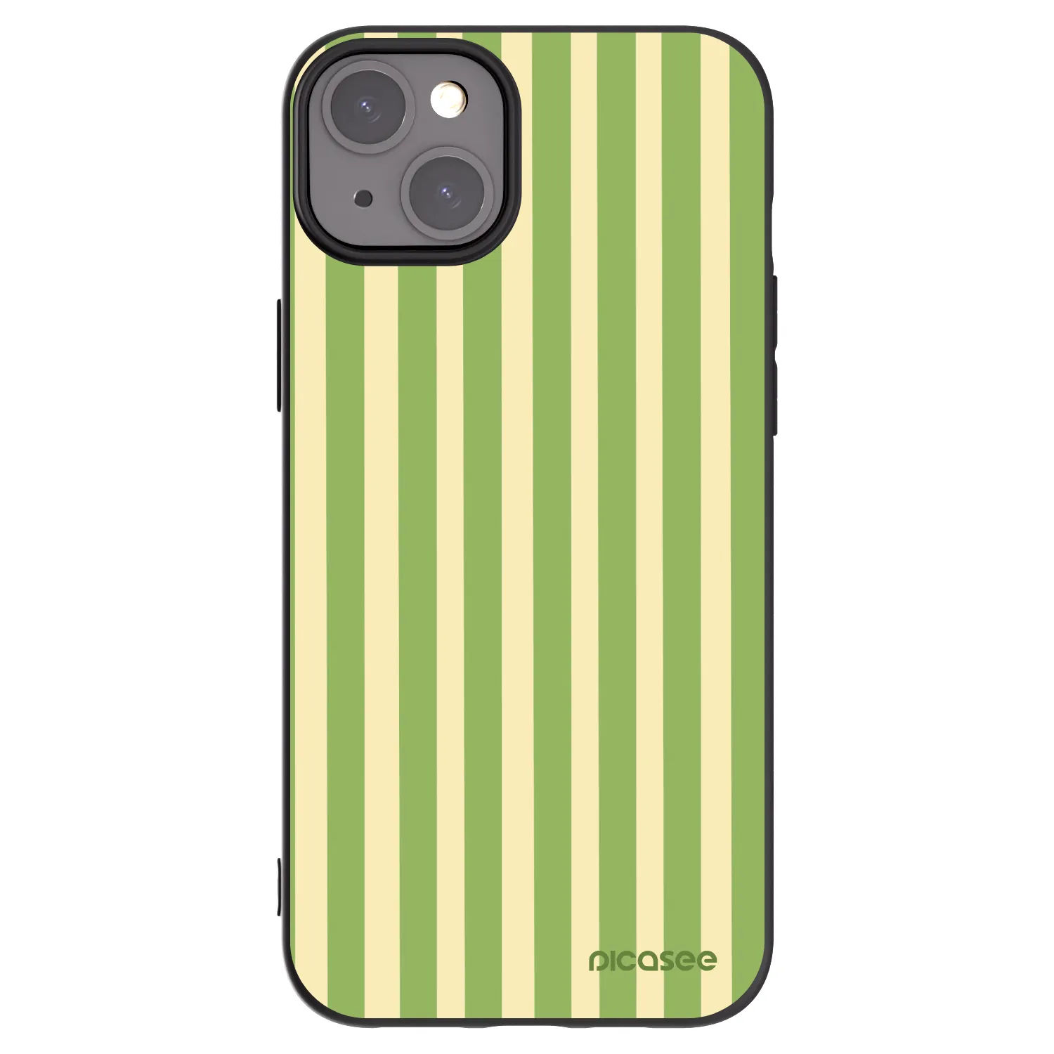 Picasee Apple iPhone 15 Plus Hülle - Schwarzes Silikon - Lines Matcha
