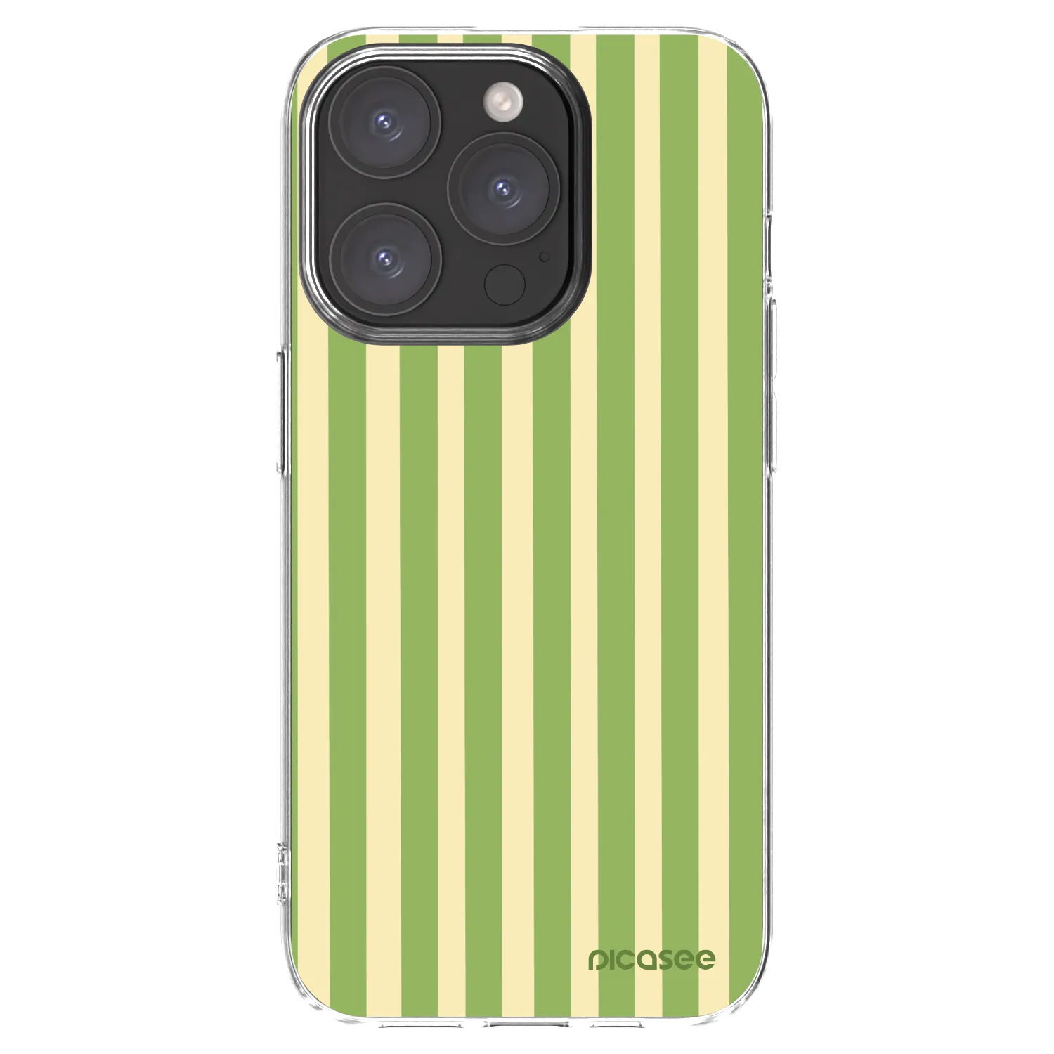 Picasee Apple iPhone 15 Pro Hülle - Transparentes Silikon - Lines Matcha