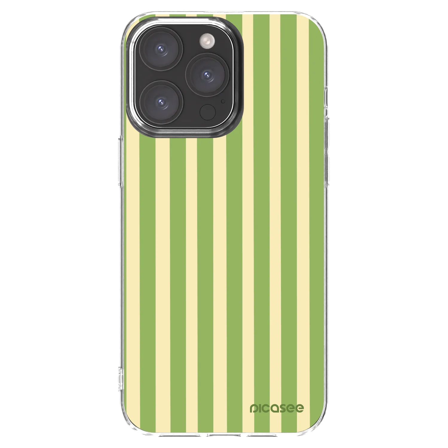 Picasee Apple iPhone 15 Pro Max Hülle - Transparentes Silikon - Lines Matcha
